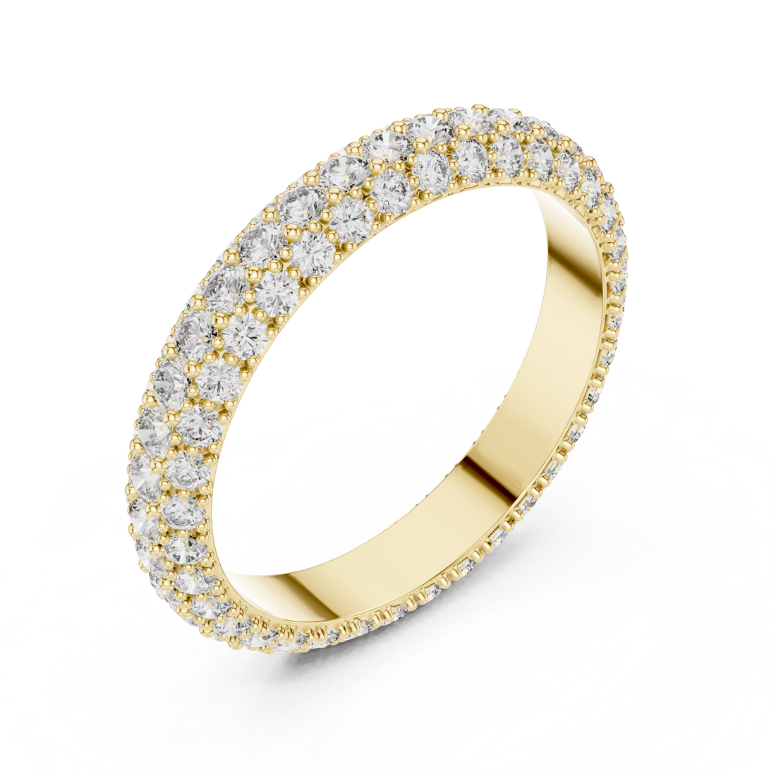Round Cut Brilliant Moissanite VVS1 Eternity Band