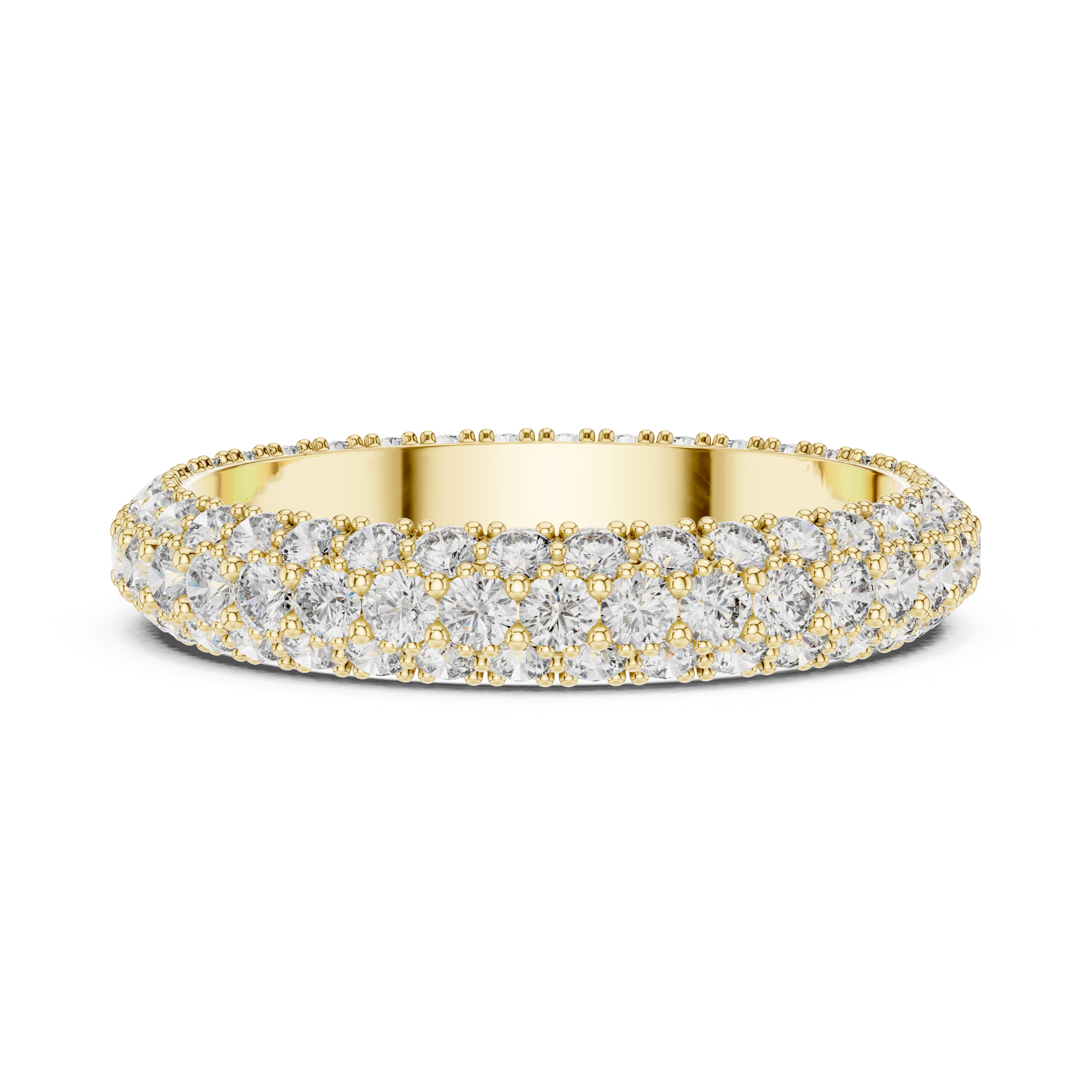 Round Cut Brilliant Moissanite VVS1 Eternity Band