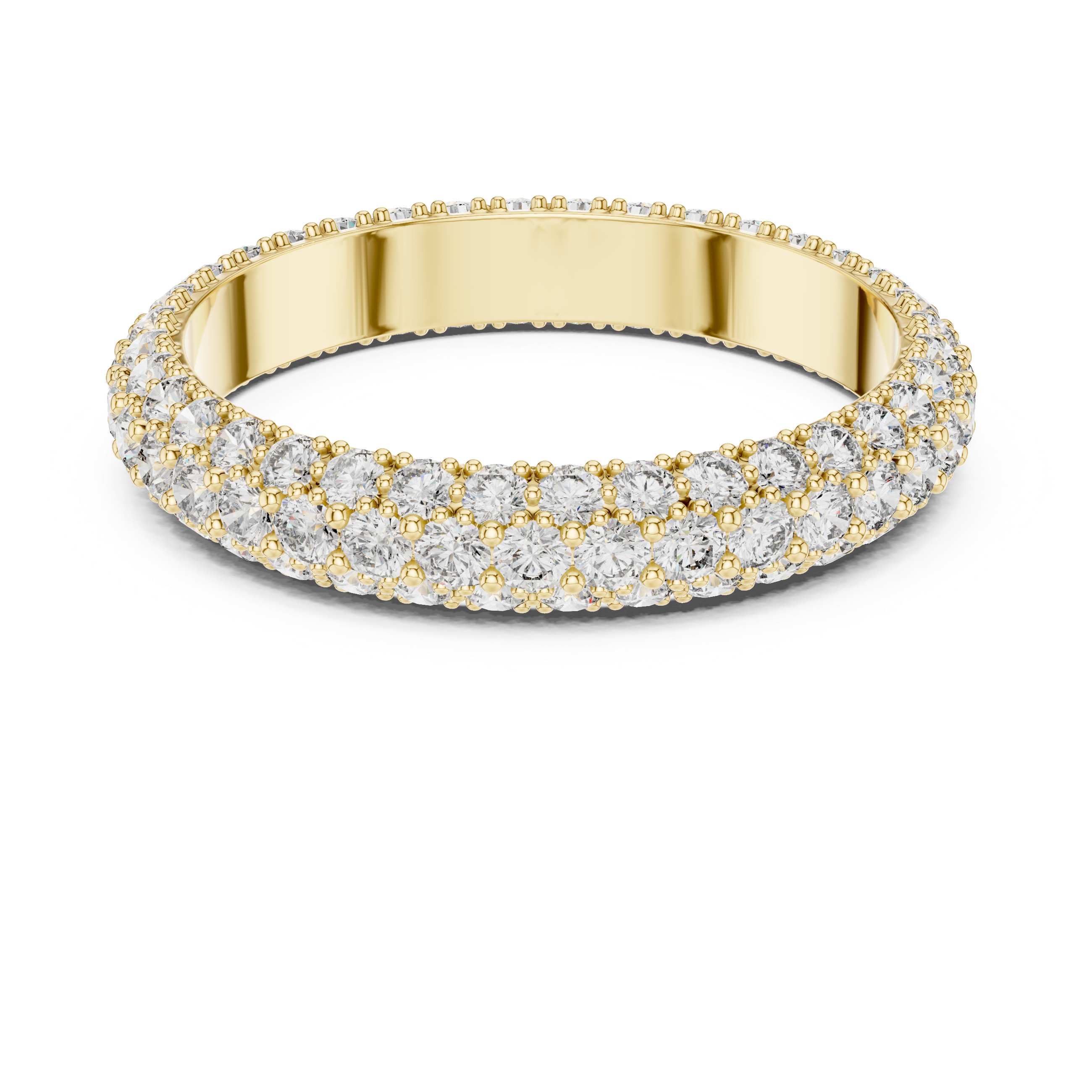 Round Cut Brilliant Moissanite VVS1 Eternity Band