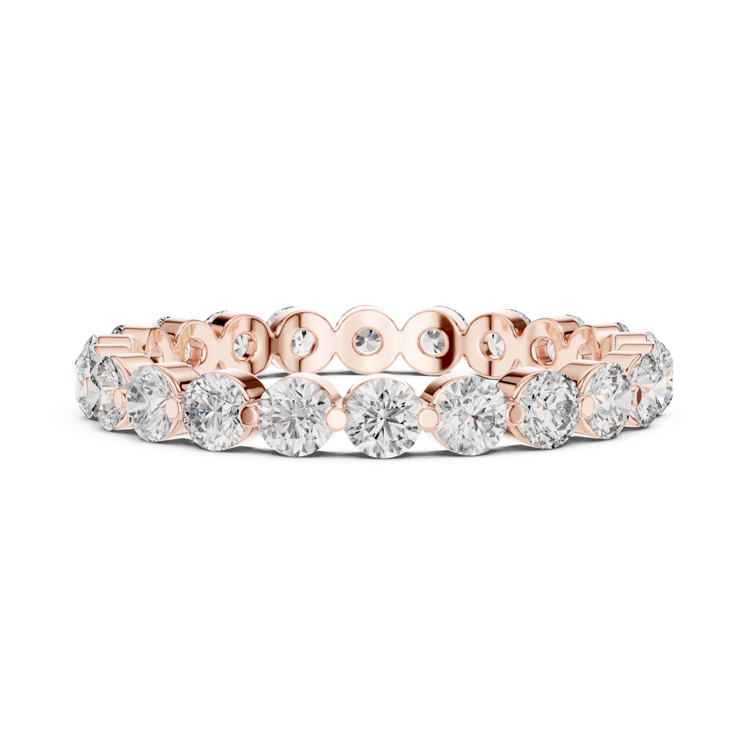 Round Cut Brilliant Moissanite VVS1 Eternity Band