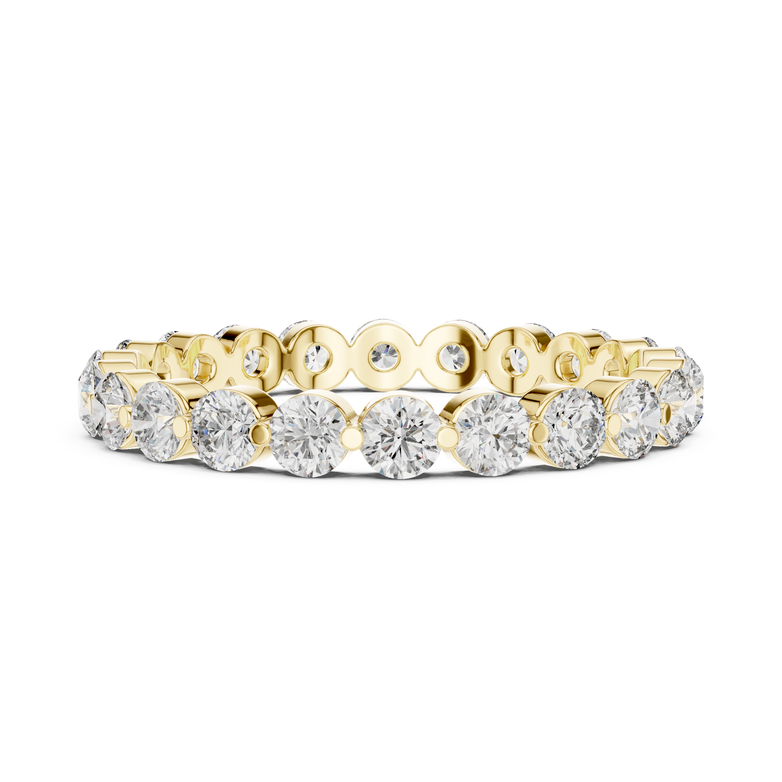 Round Cut Brilliant Moissanite VVS1 Eternity Band