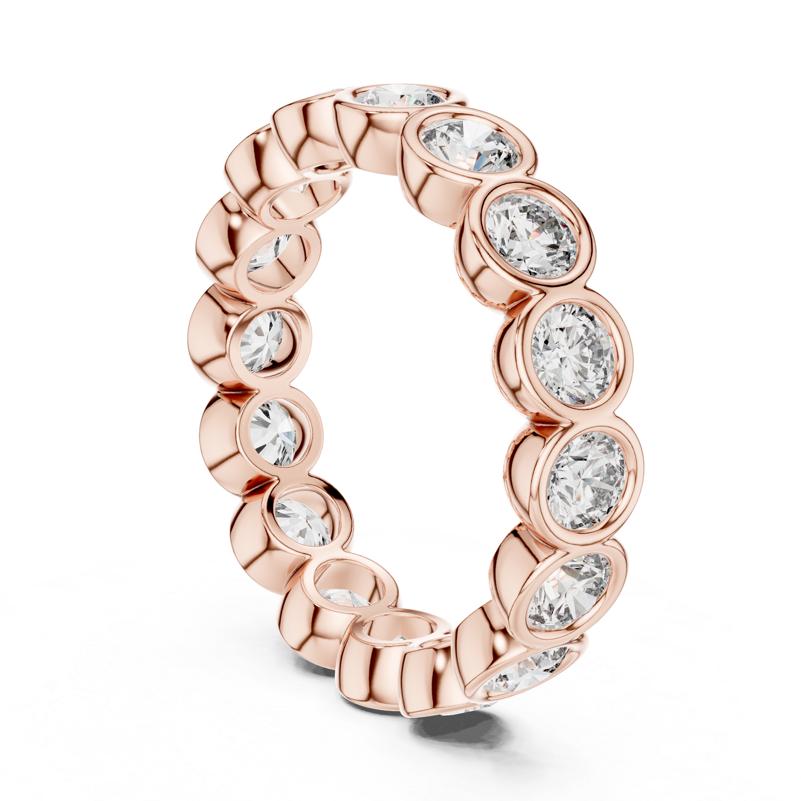 Round Cut Brilliant Moissanite VVS1 Eternity Band