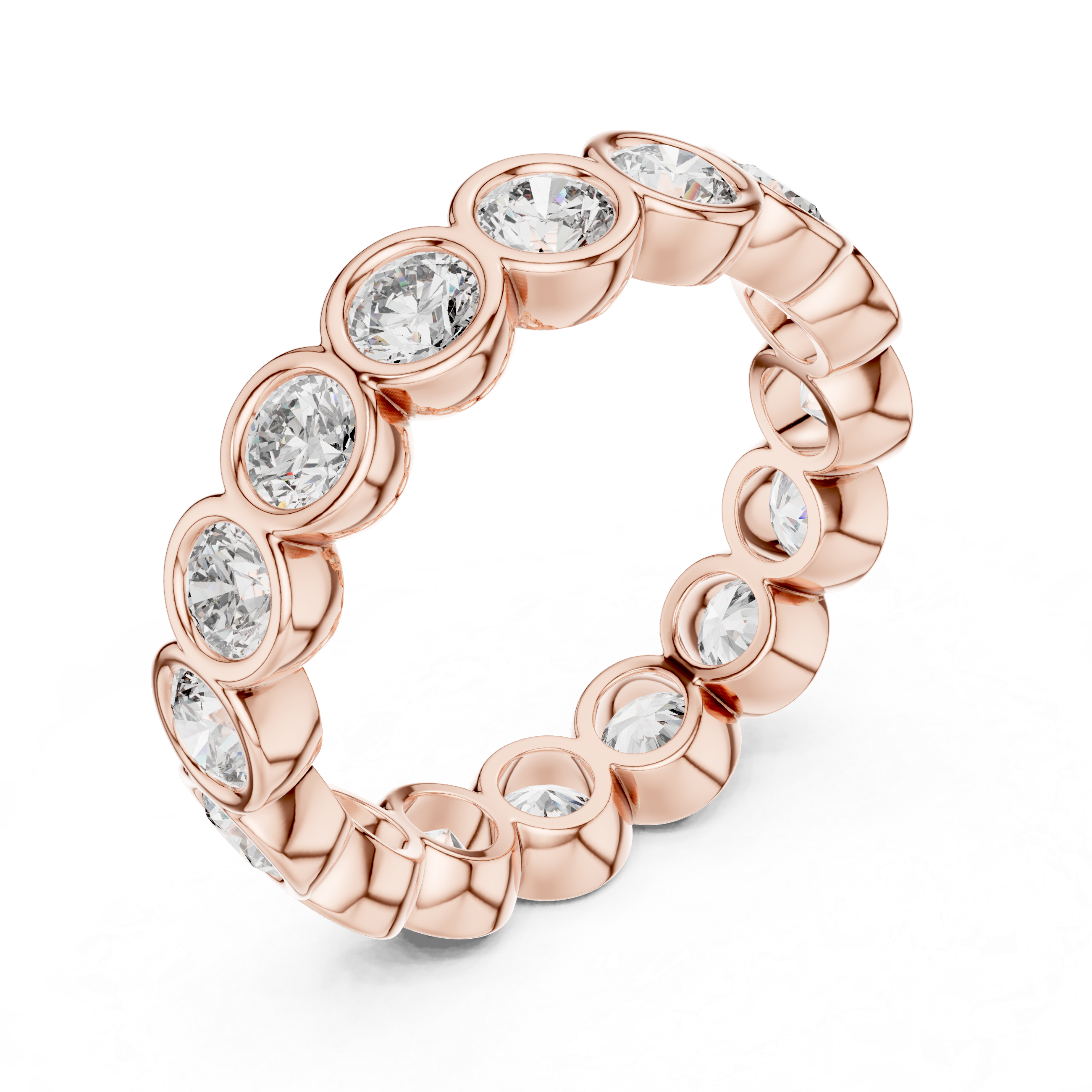 Round Cut Brilliant Moissanite VVS1 Eternity Band