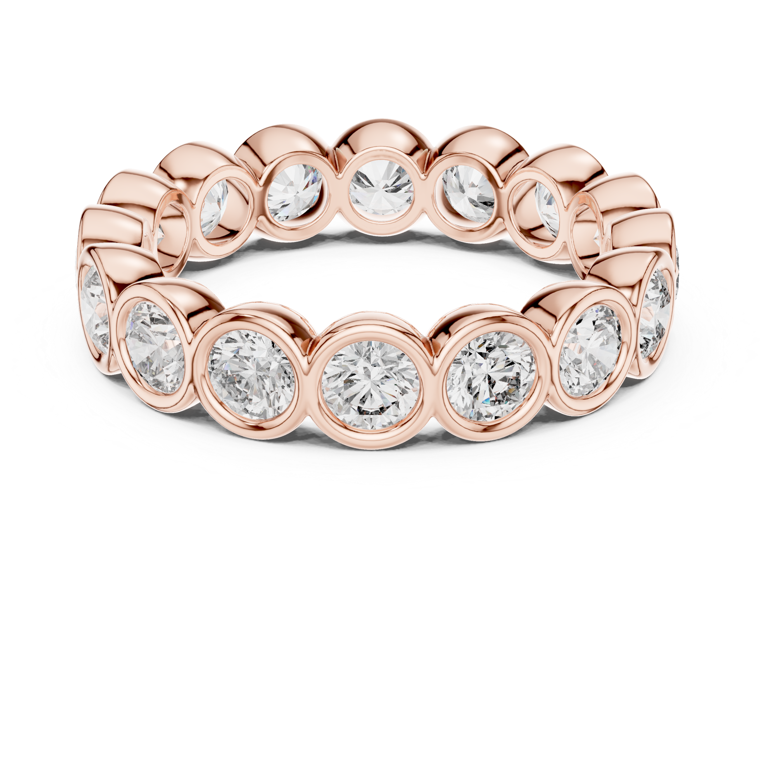 Round Cut Brilliant Moissanite VVS1 Eternity Band