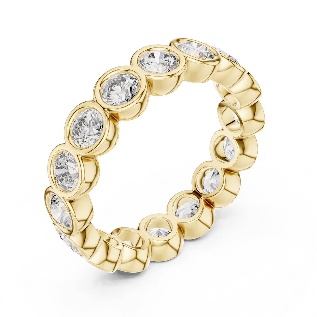 Round Cut Brilliant Moissanite VVS1 Eternity Band