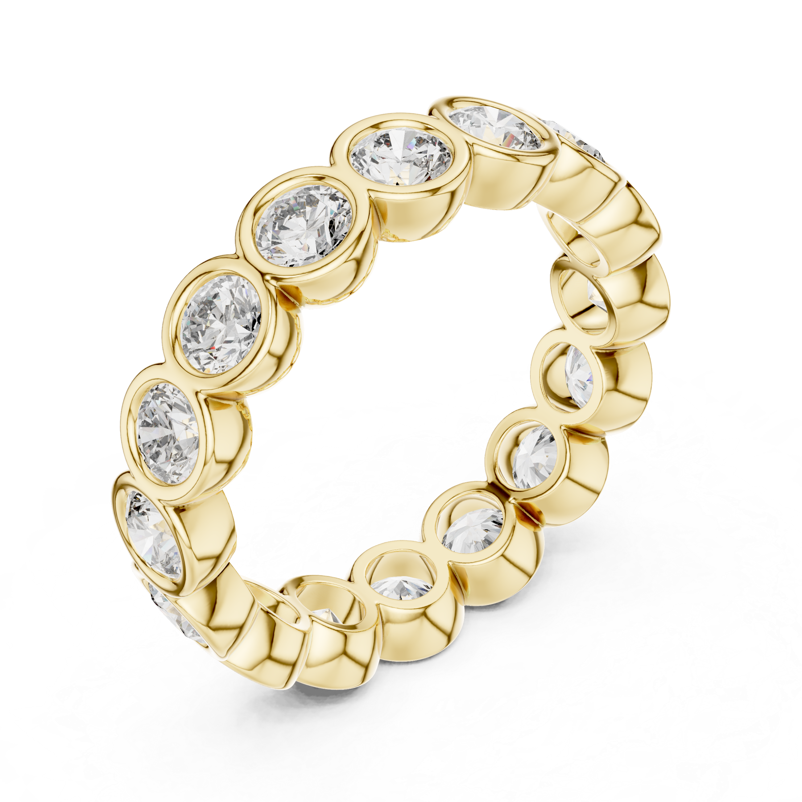 Round Cut Brilliant Moissanite VVS1 Eternity Band