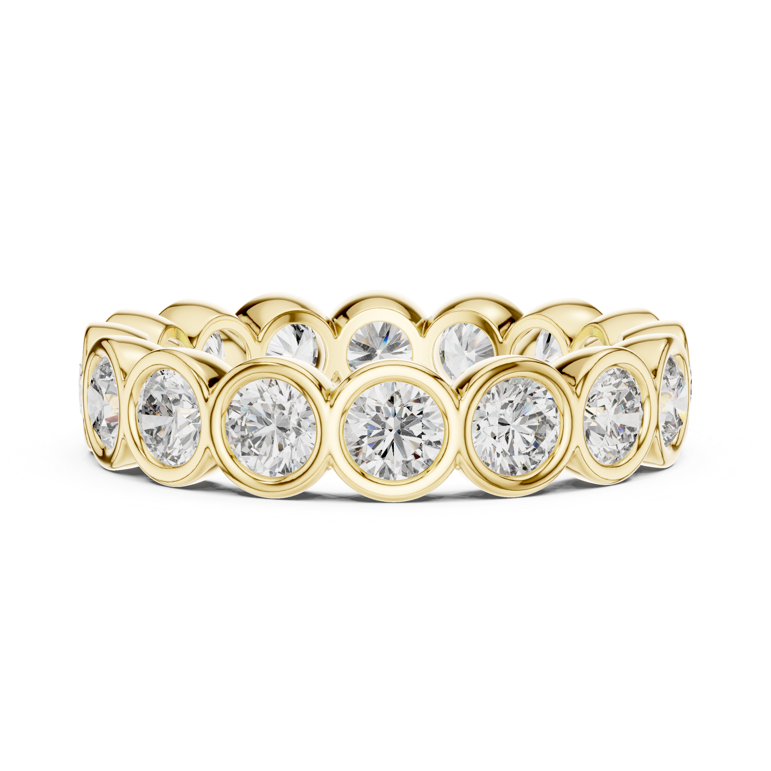 Round Cut Brilliant Moissanite VVS1 Eternity Band