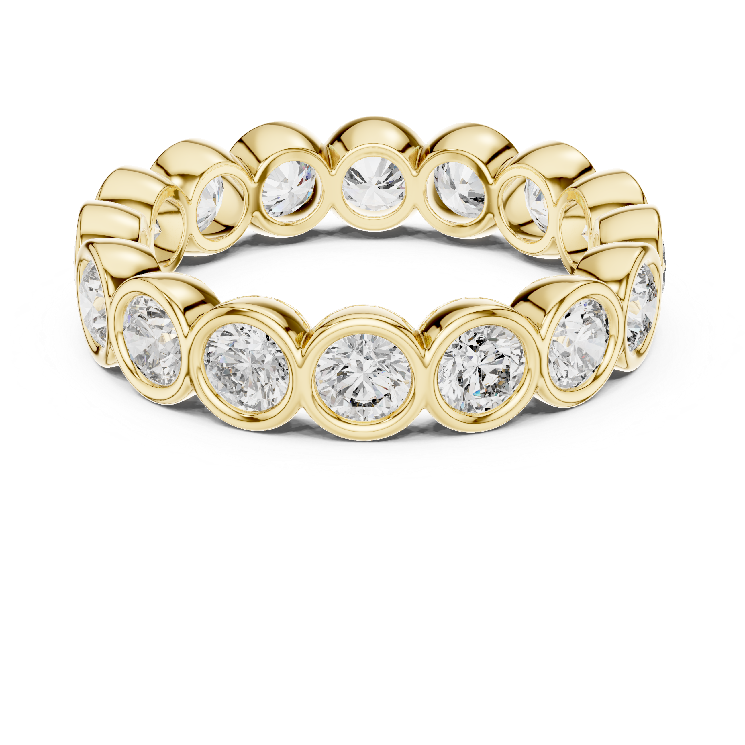Round Cut Brilliant Moissanite VVS1 Eternity Band