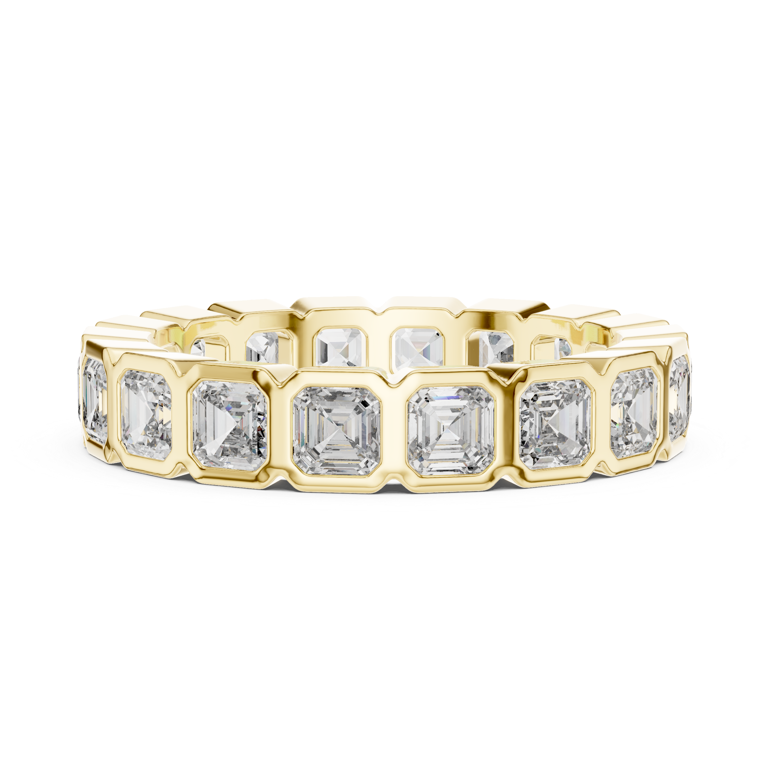 Asscher Cut Brilliant Moissanite VVS1 Eternity Band