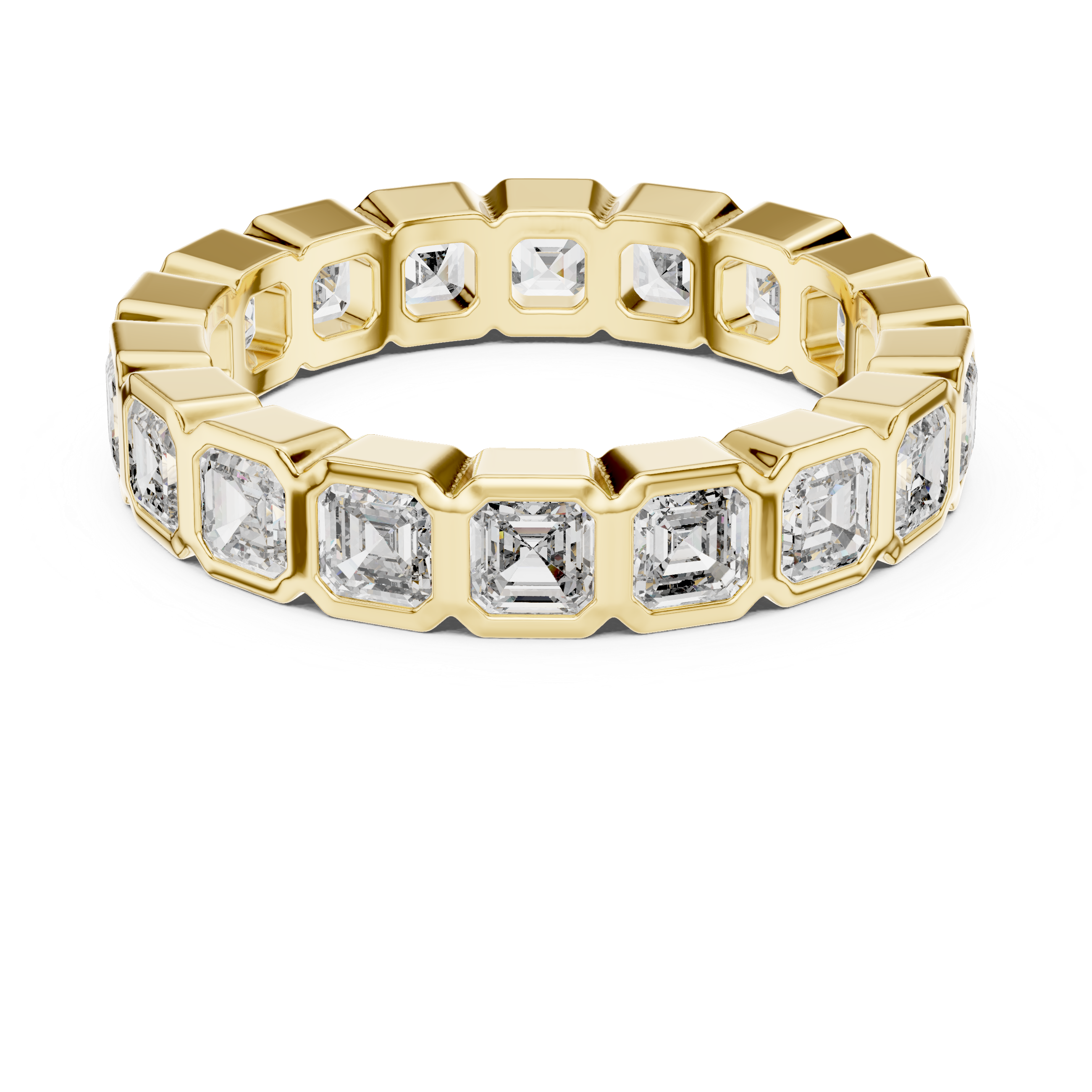 Asscher Cut Brilliant Moissanite VVS1 Eternity Band
