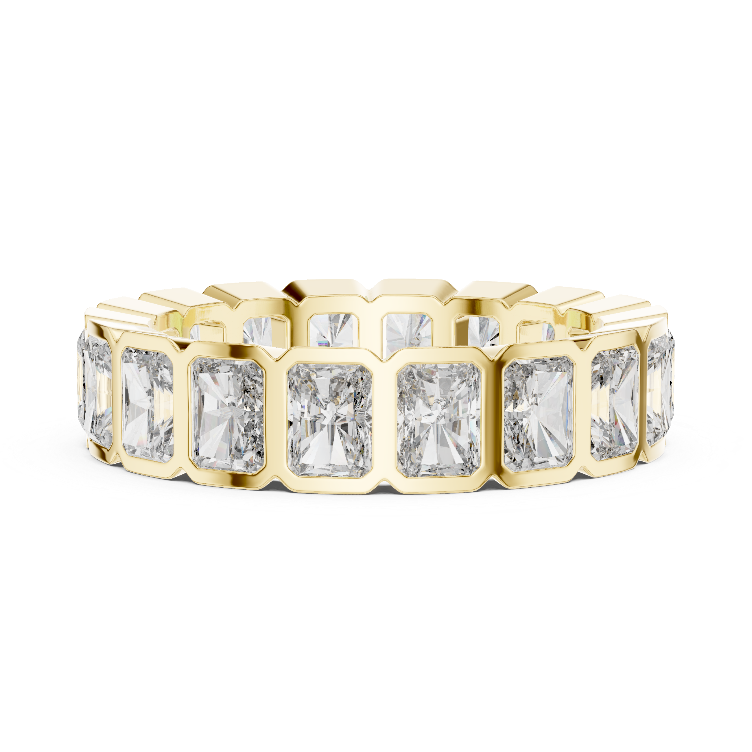 Radiant Cut Moissanite VVS1 Eternity Band