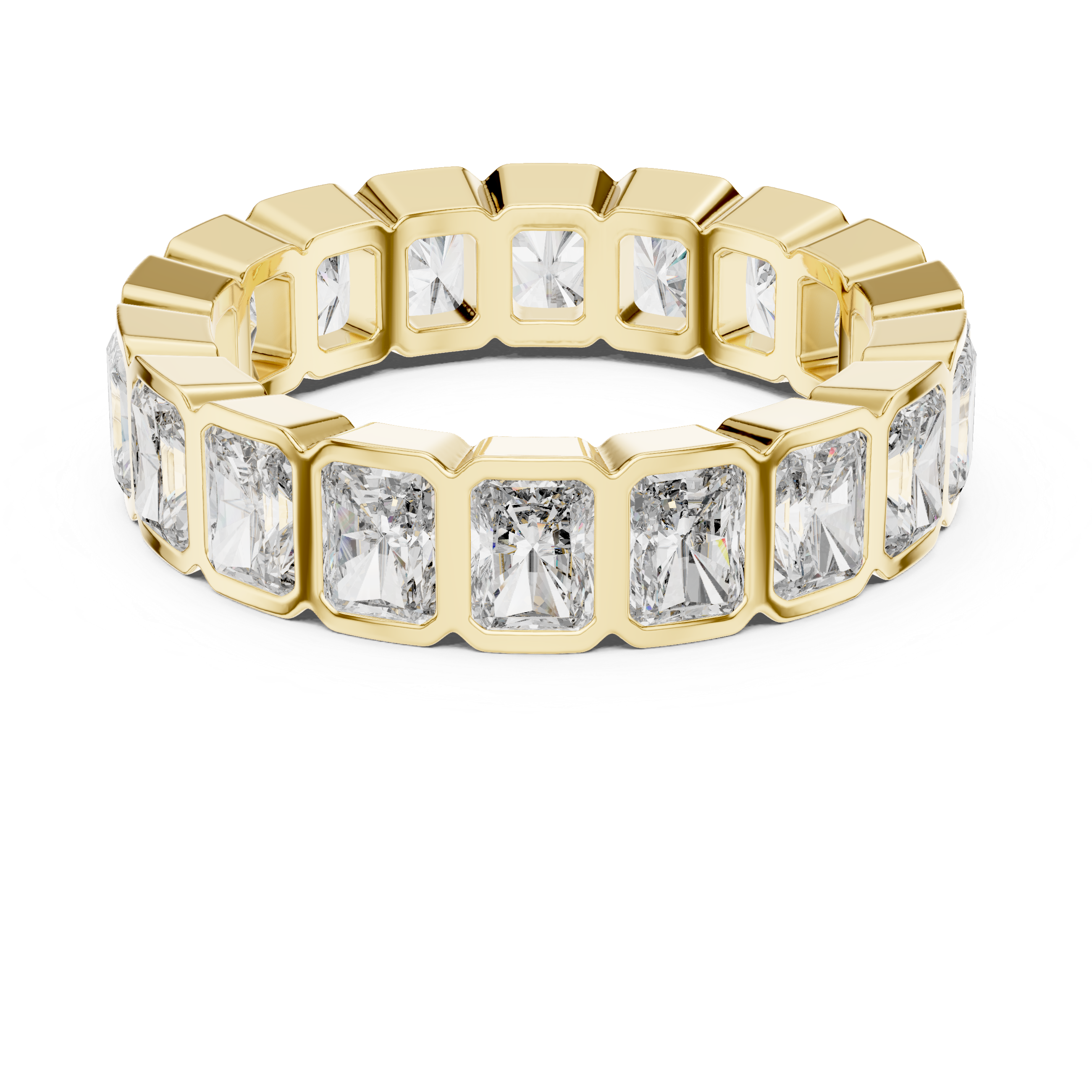 Radiant Cut Moissanite VVS1 Eternity Band
