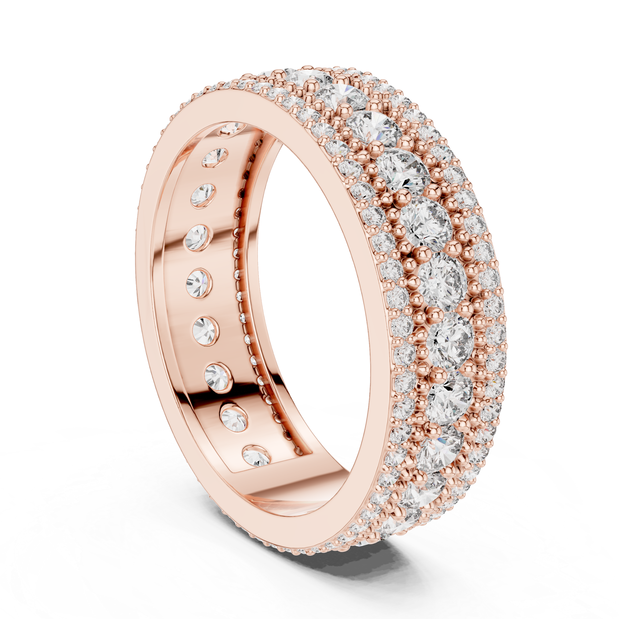 Round Brilliant Cut Moissanite VVS1 Eternity Band