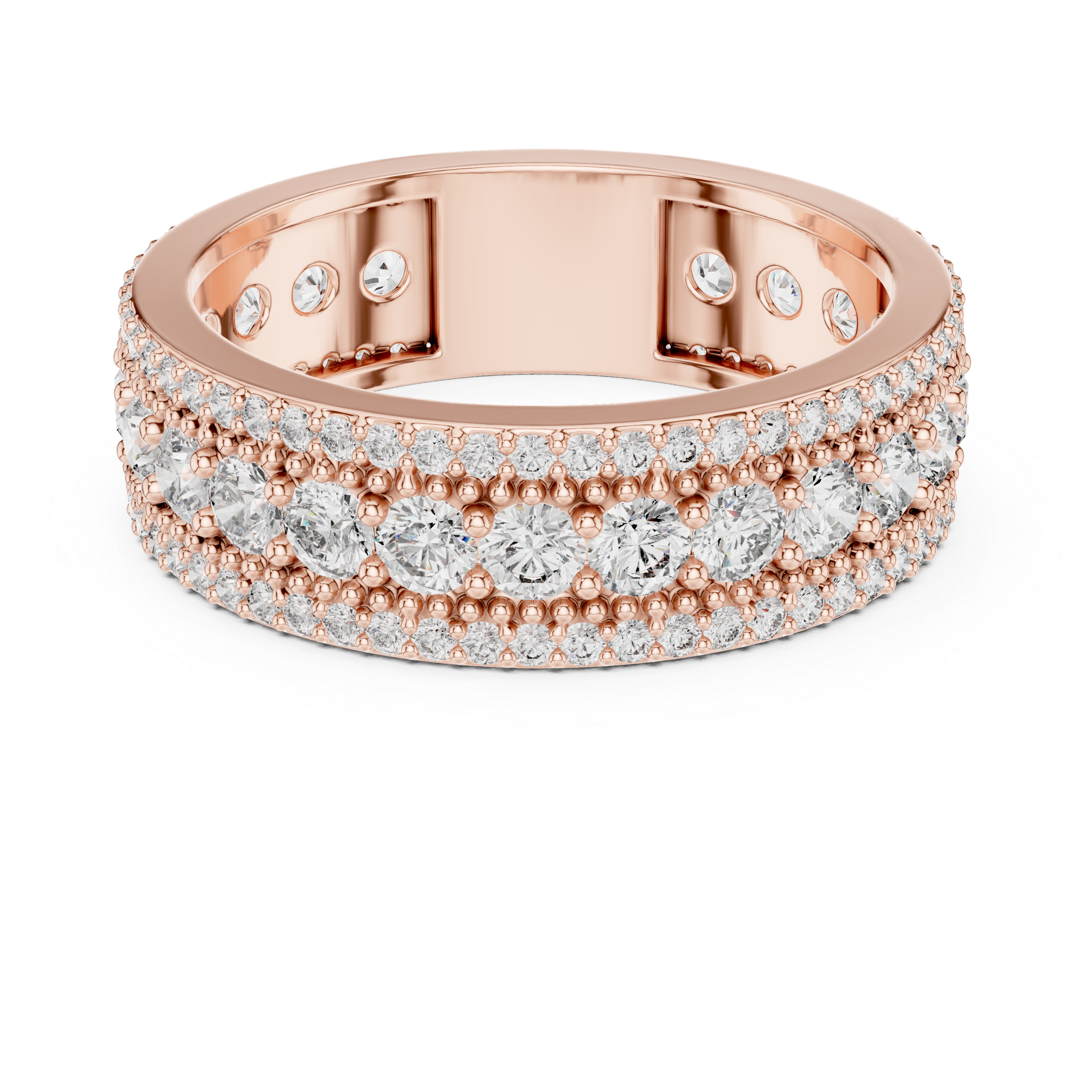 Round Brilliant Cut Moissanite VVS1 Eternity Band