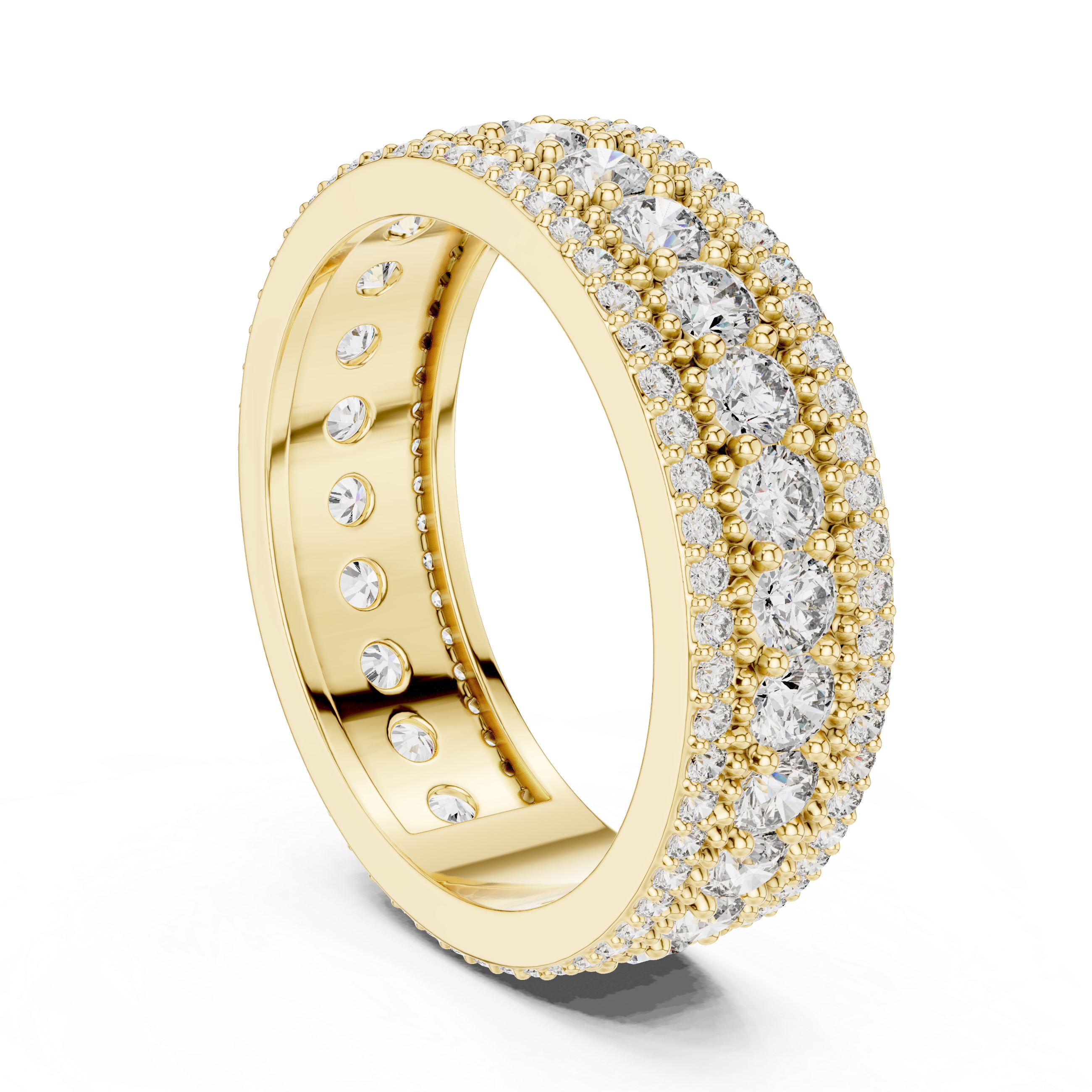 Round Brilliant Cut Moissanite VVS1 Eternity Band