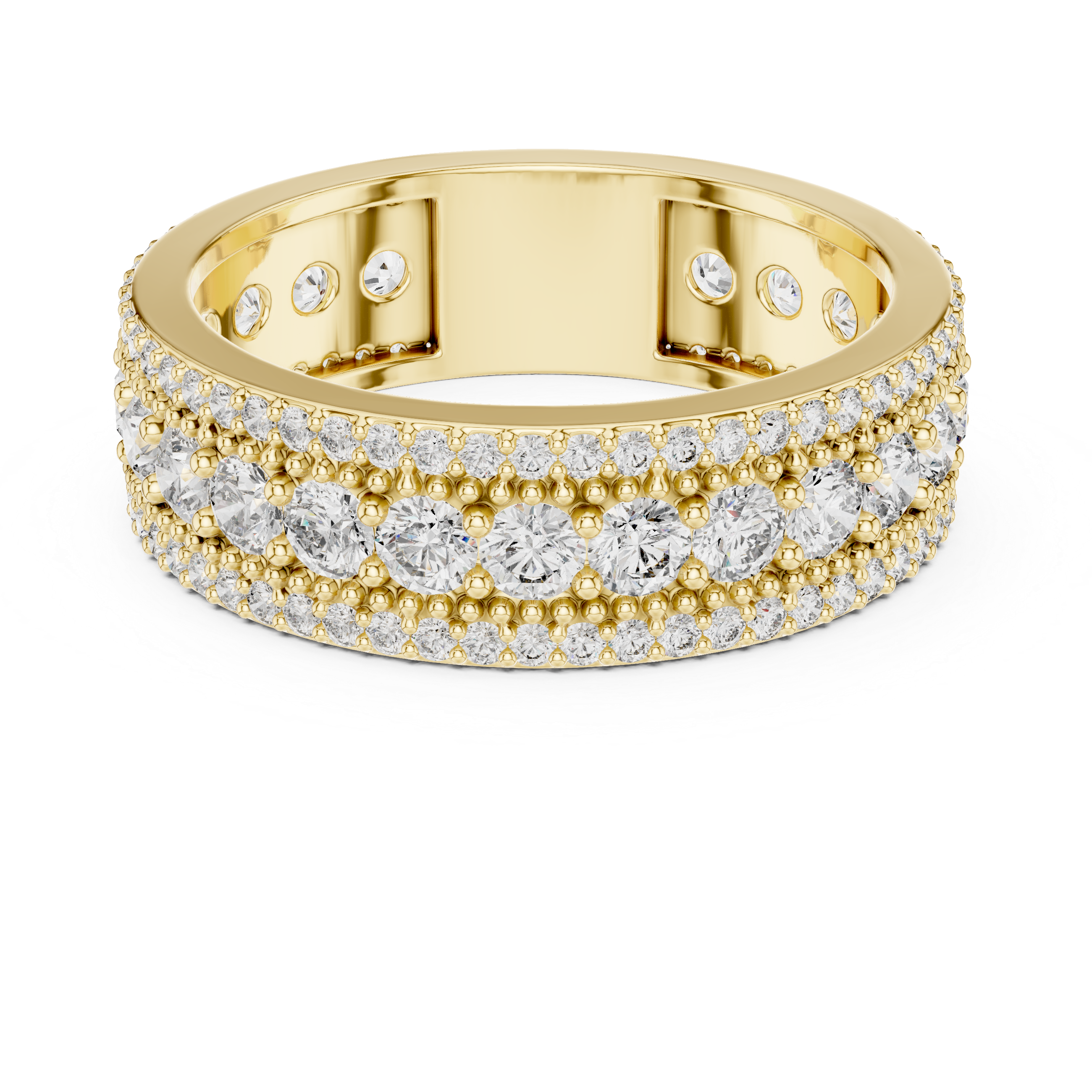 Round Brilliant Cut Moissanite VVS1 Eternity Band