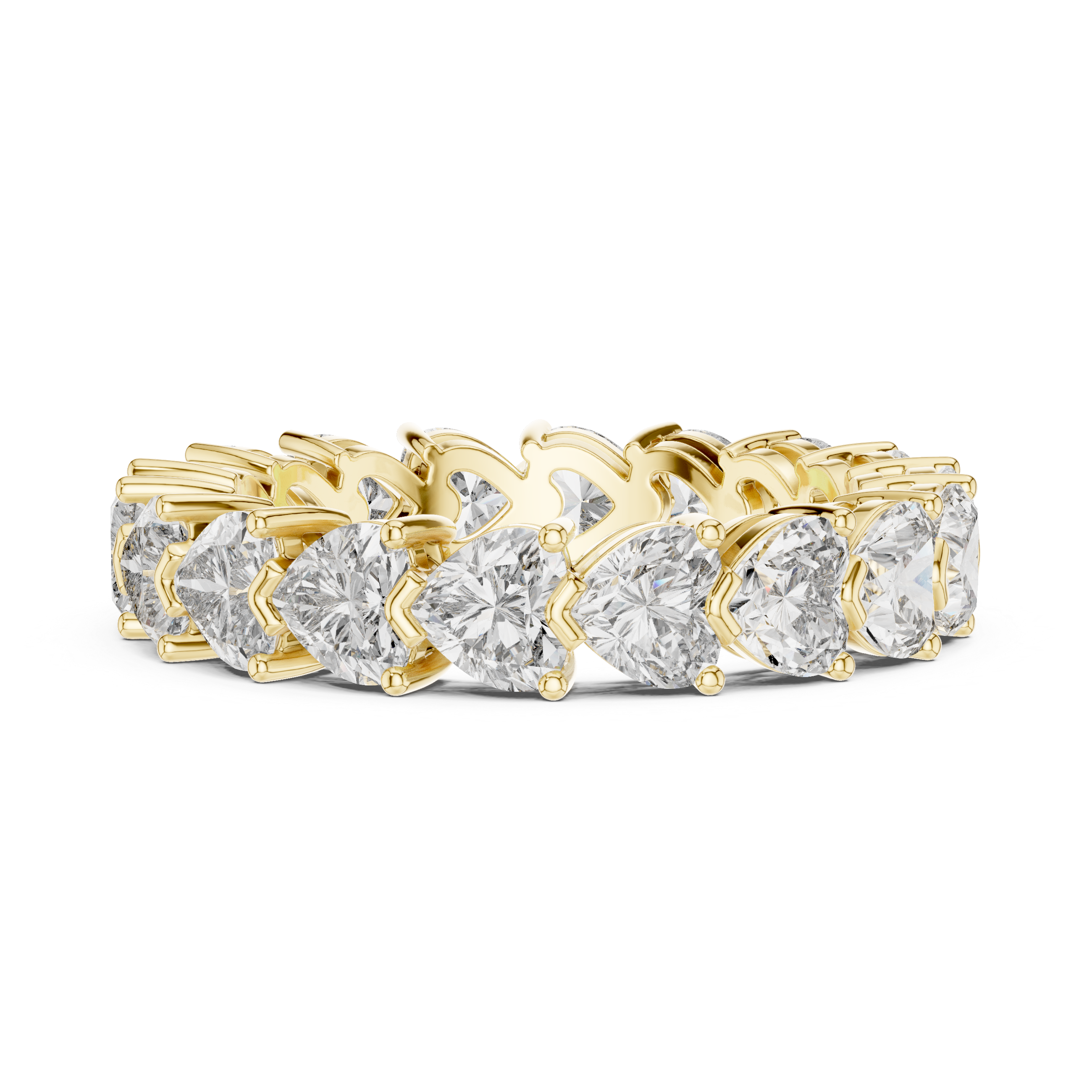 Heart Cut Moissanite VVS1 Eternity Ring
