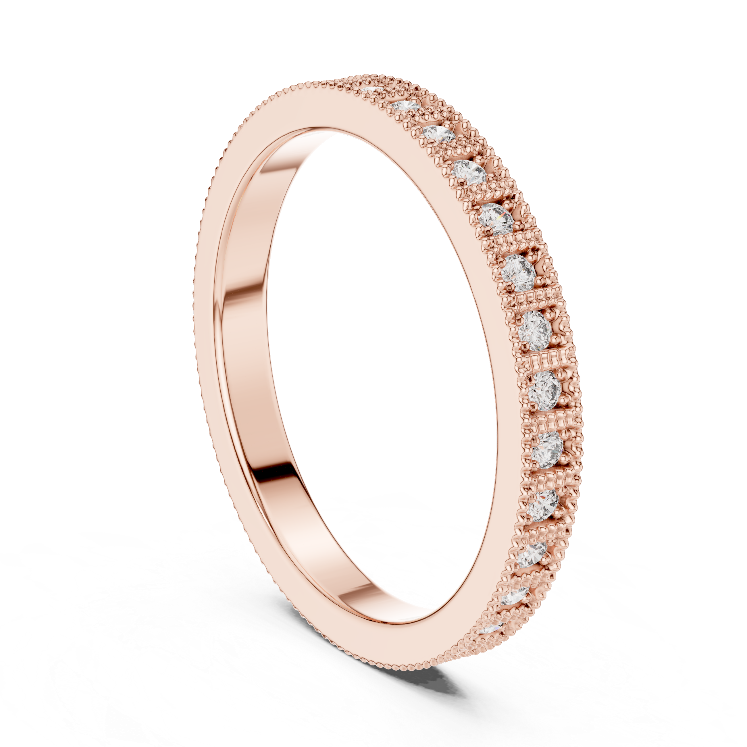 Round Moissanite VVS1 Eternity Wedding Band