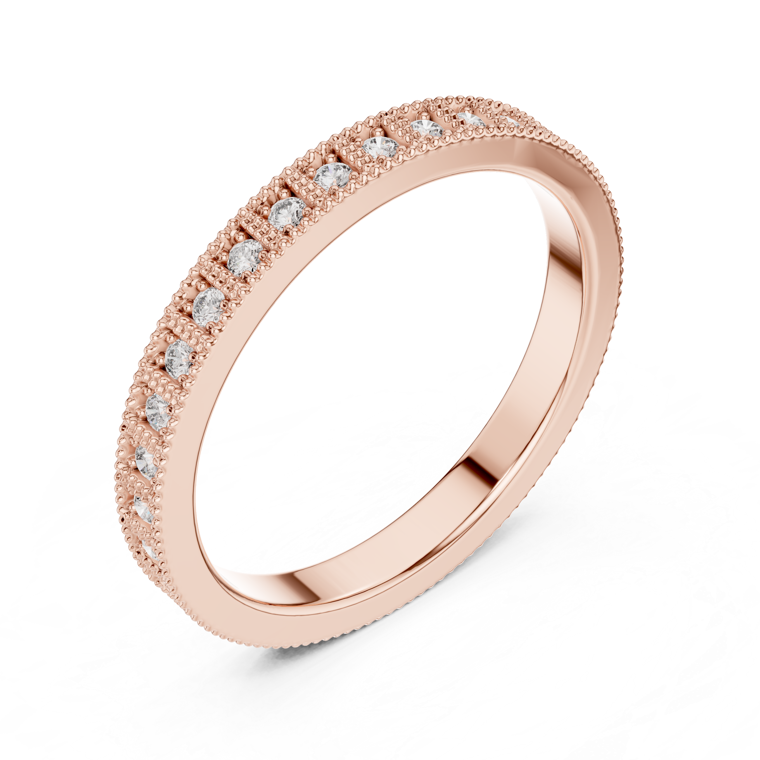 Round Moissanite VVS1 Eternity Wedding Band