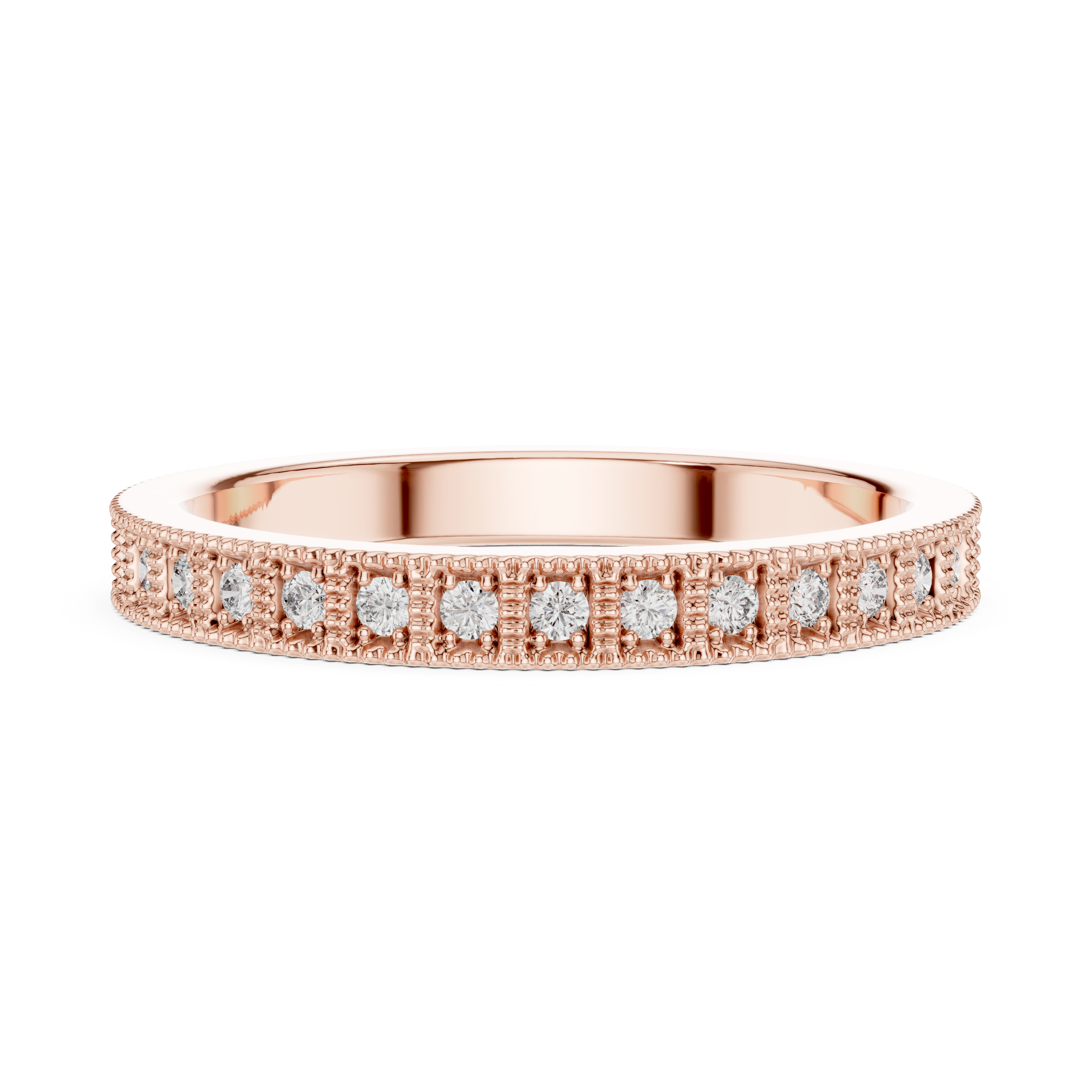 Round Moissanite VVS1 Eternity Wedding Band