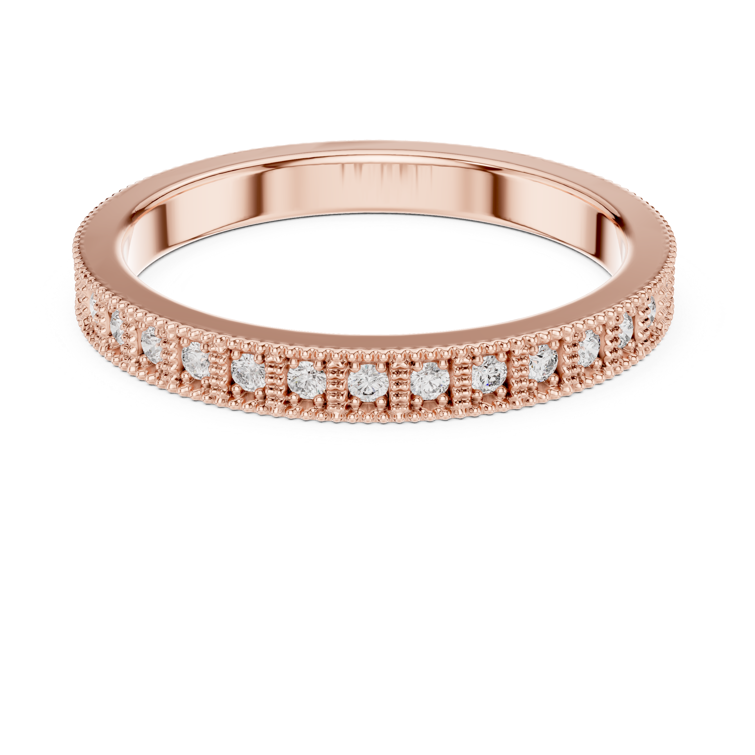 Round Moissanite VVS1 Eternity Wedding Band