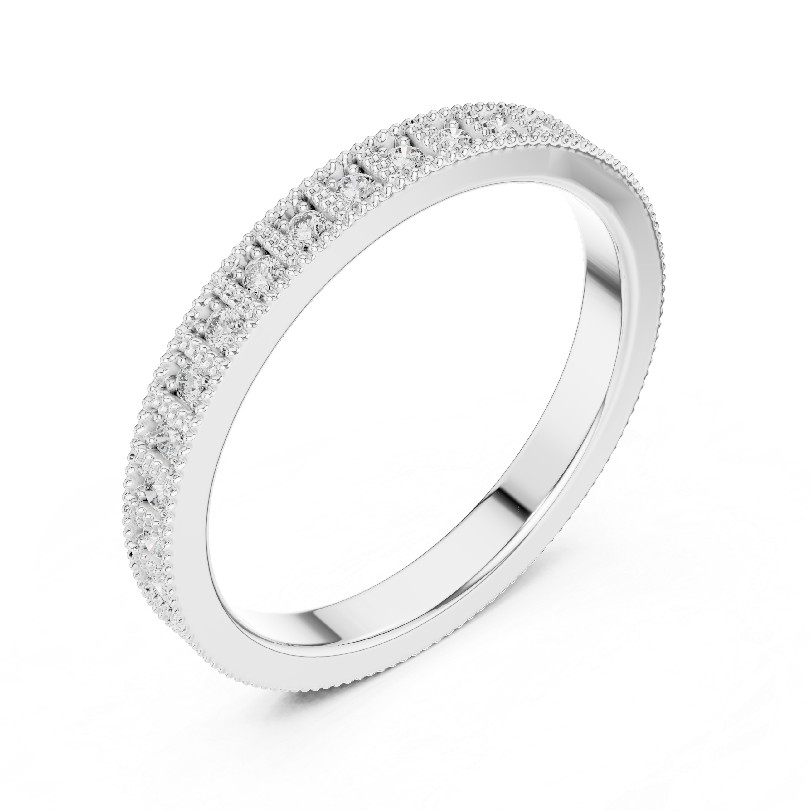 Round Moissanite VVS1 Eternity Wedding Band