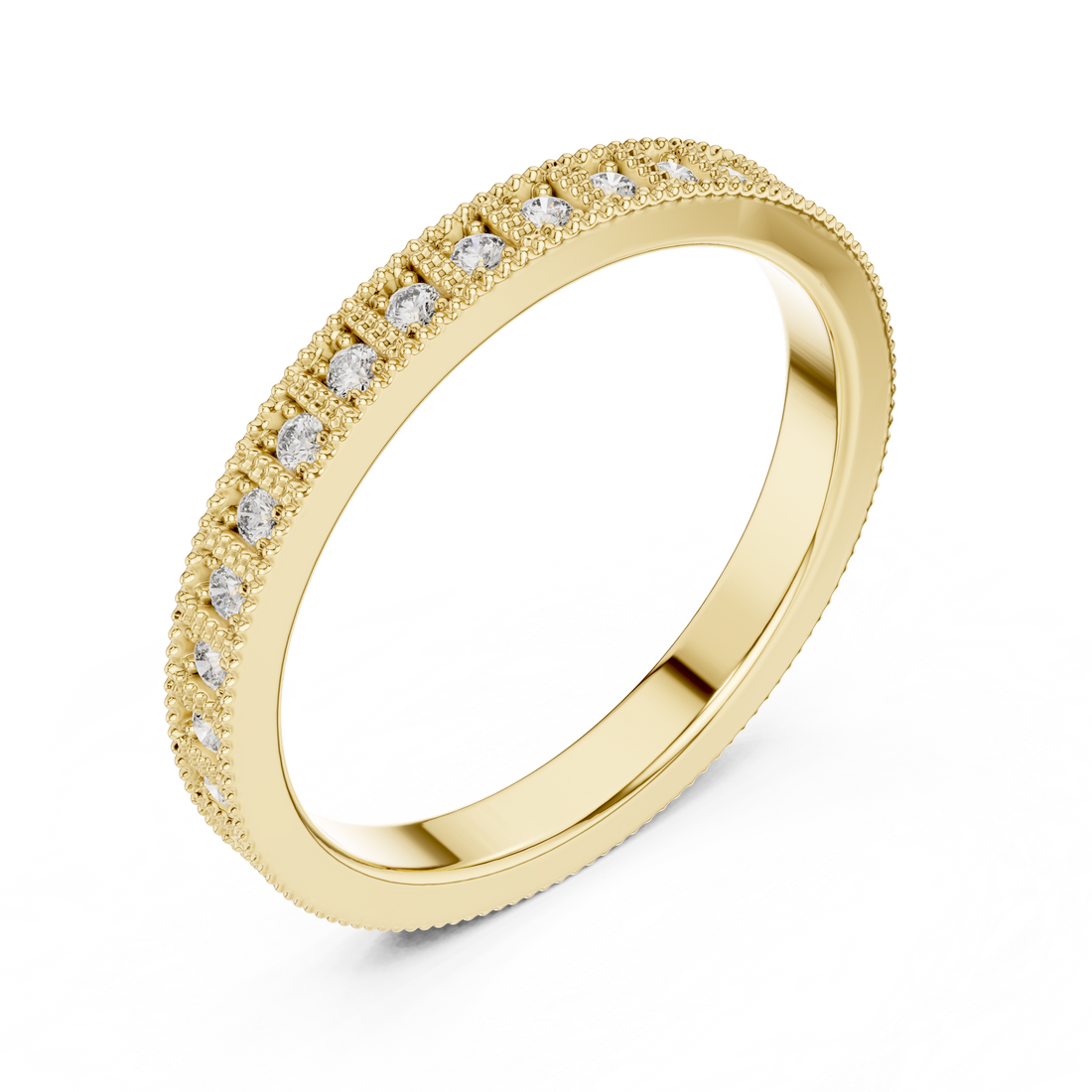 Round Moissanite VVS1 Eternity Wedding Band