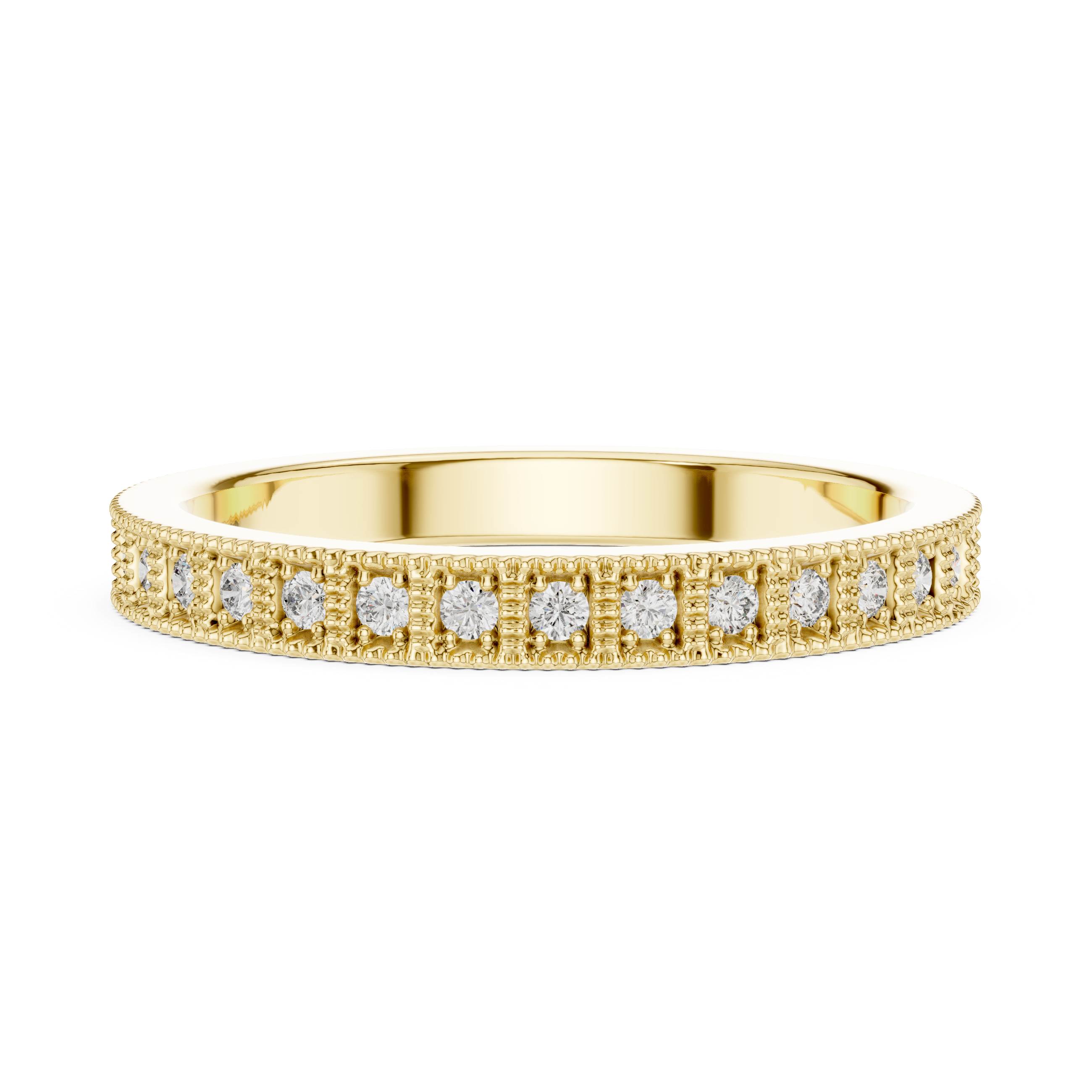Round Moissanite VVS1 Eternity Wedding Band