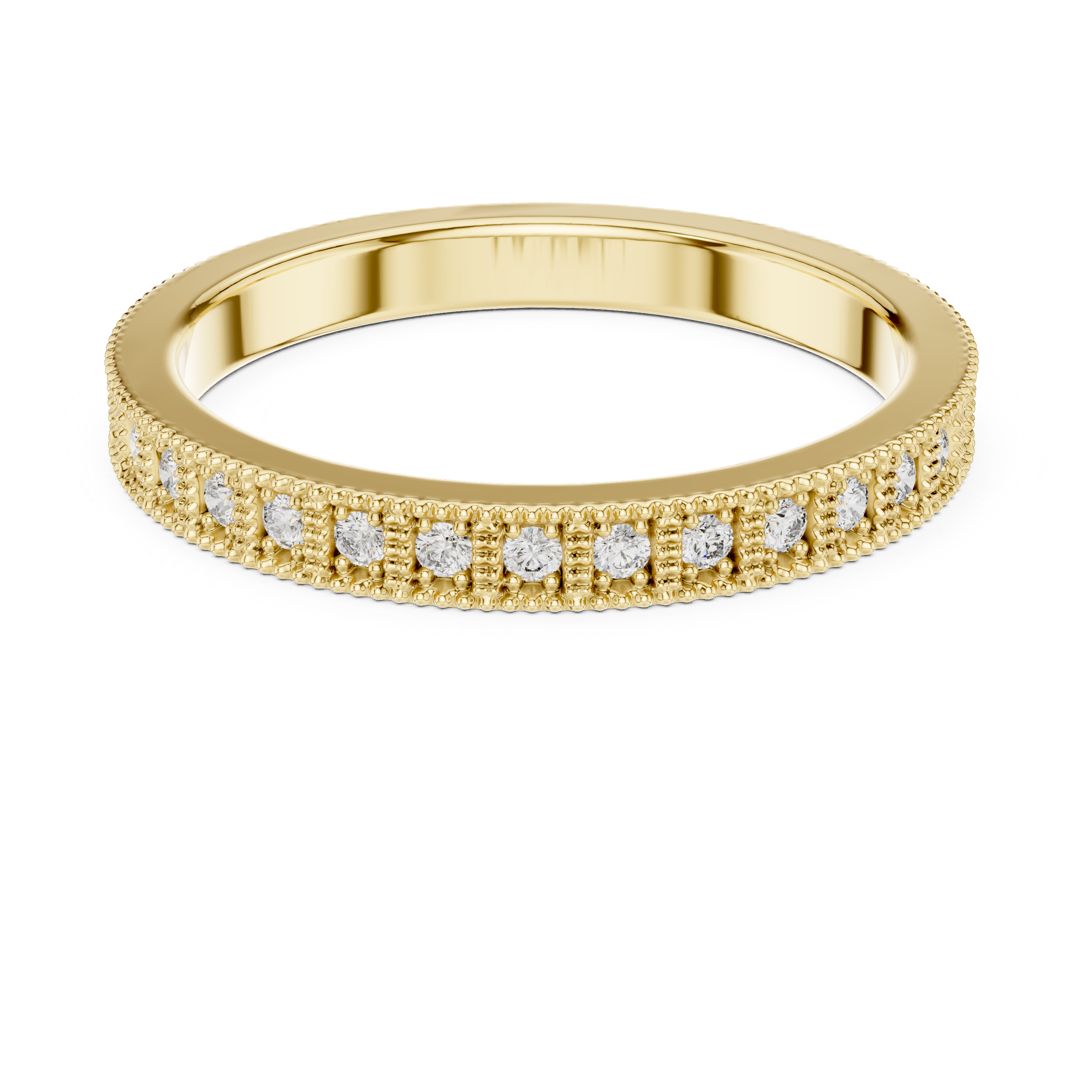Round Moissanite VVS1 Eternity Wedding Band