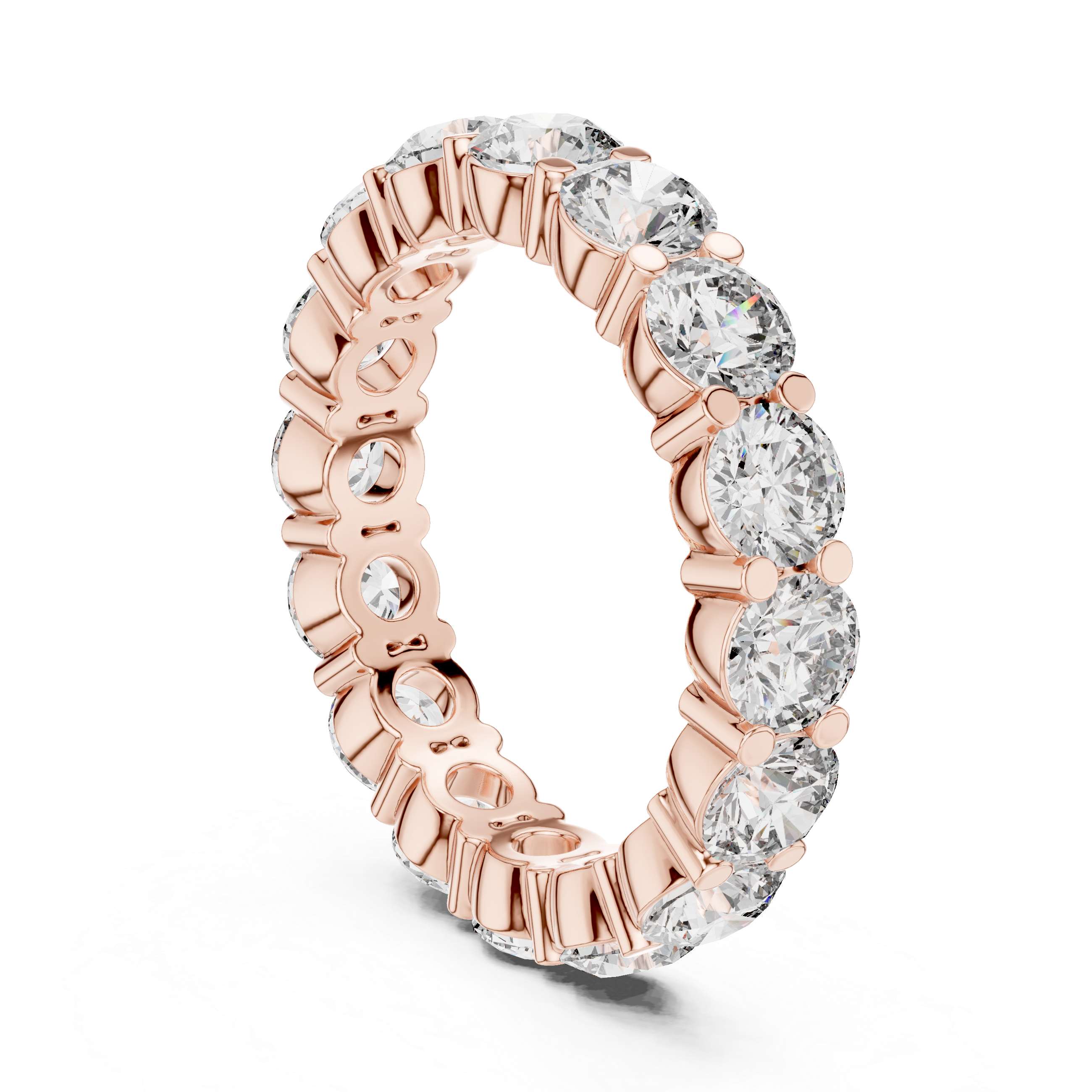 Round Cut Brilliant Moissanite VVS1 Eternity Band