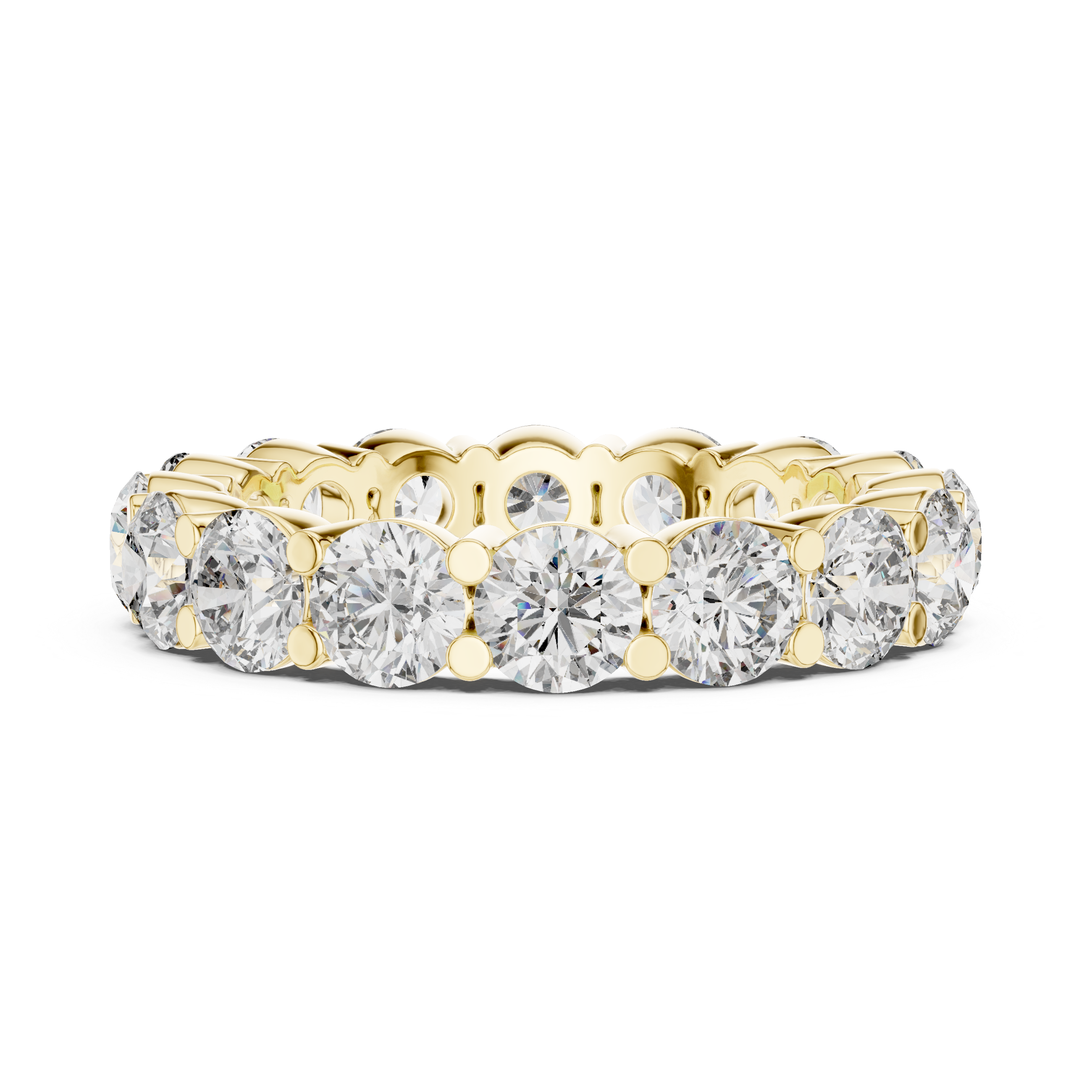 Round Cut Brilliant Moissanite VVS1 Eternity Band