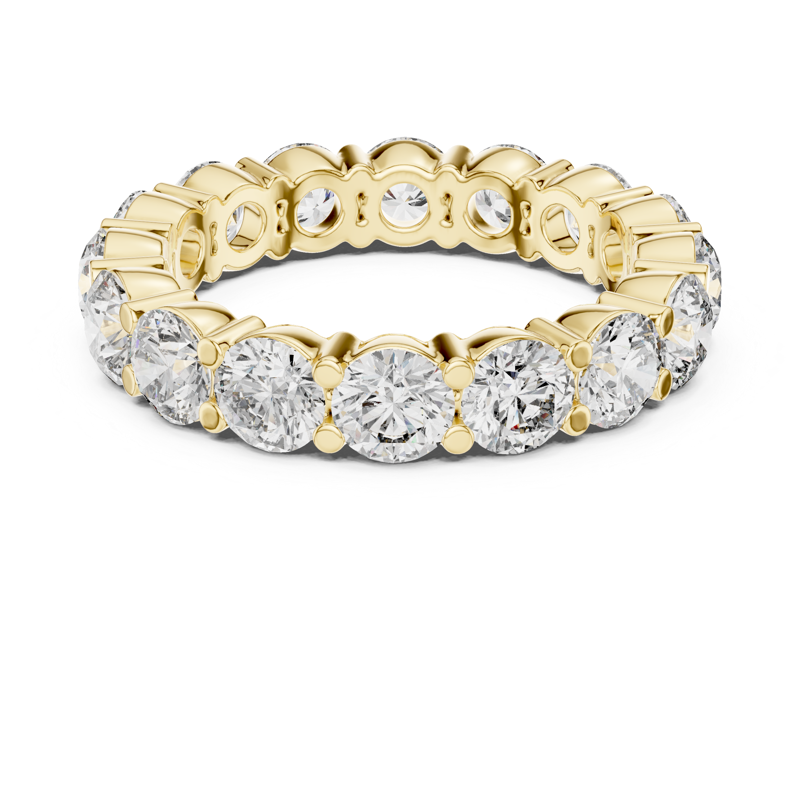 Round Cut Brilliant Moissanite VVS1 Eternity Band
