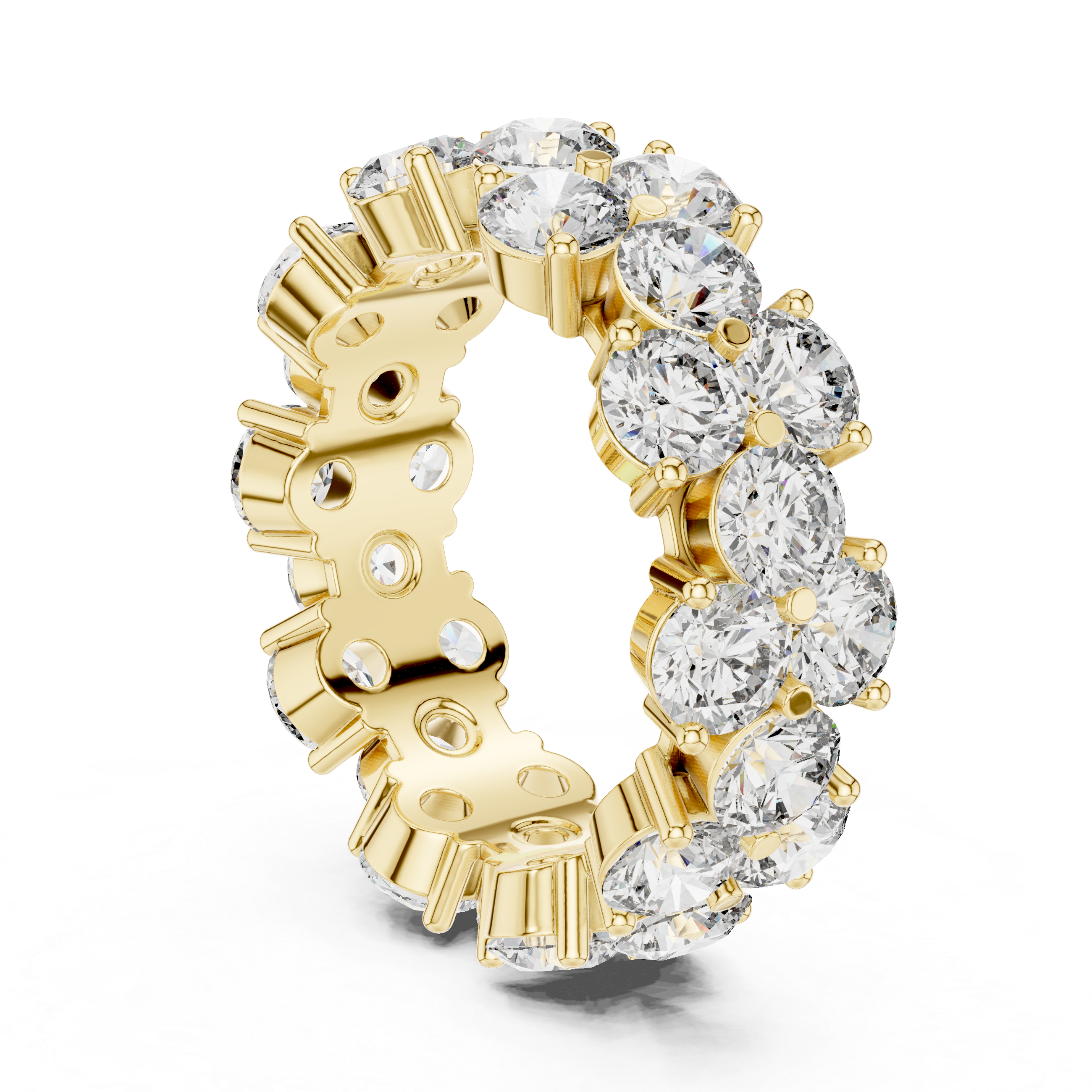 Round Cut Brilliant Moissanite VVS1 Eternity Band