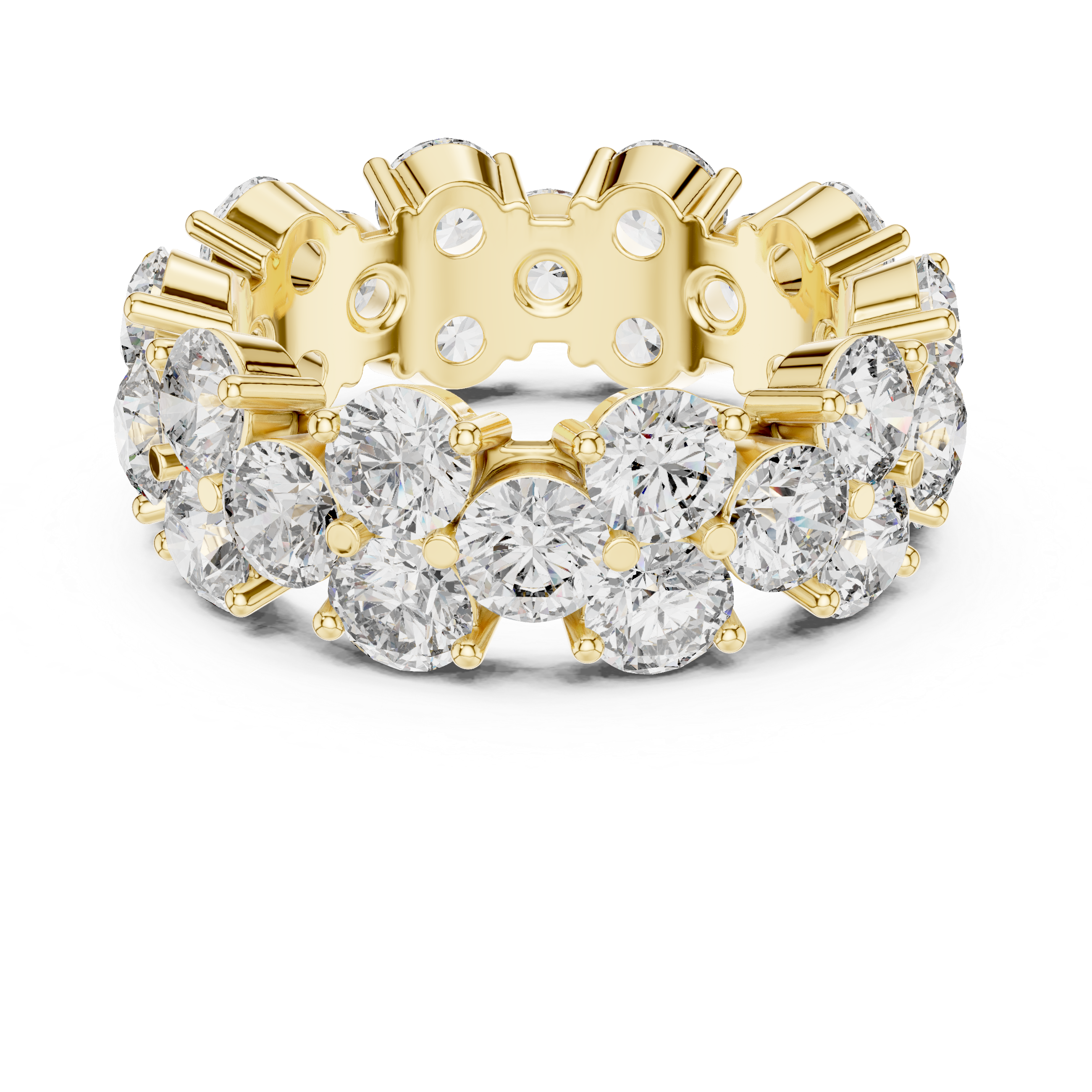 Round Cut Brilliant Moissanite VVS1 Eternity Band