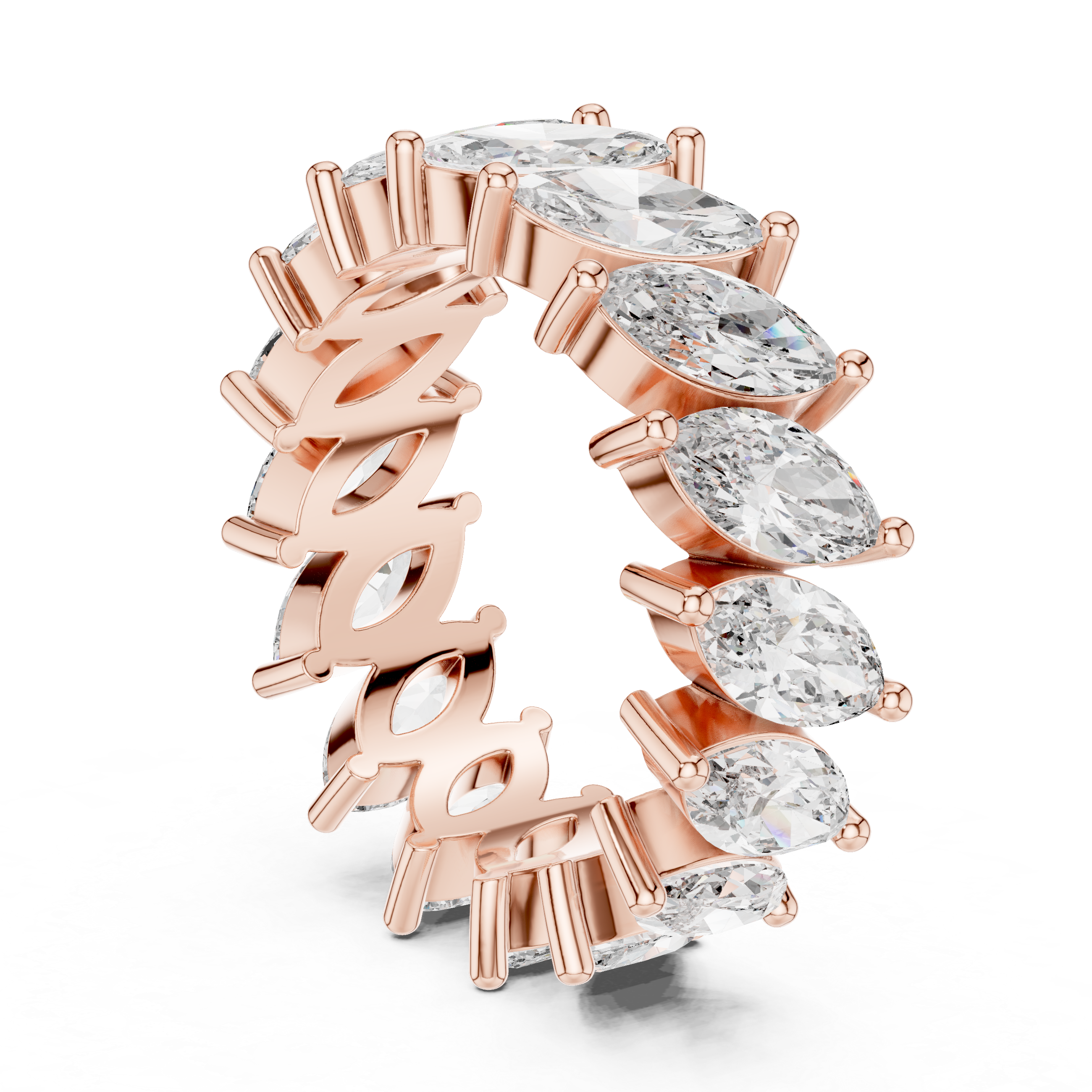 Marquise Cut Brilliant Moissanite VVS1 Eternity Band