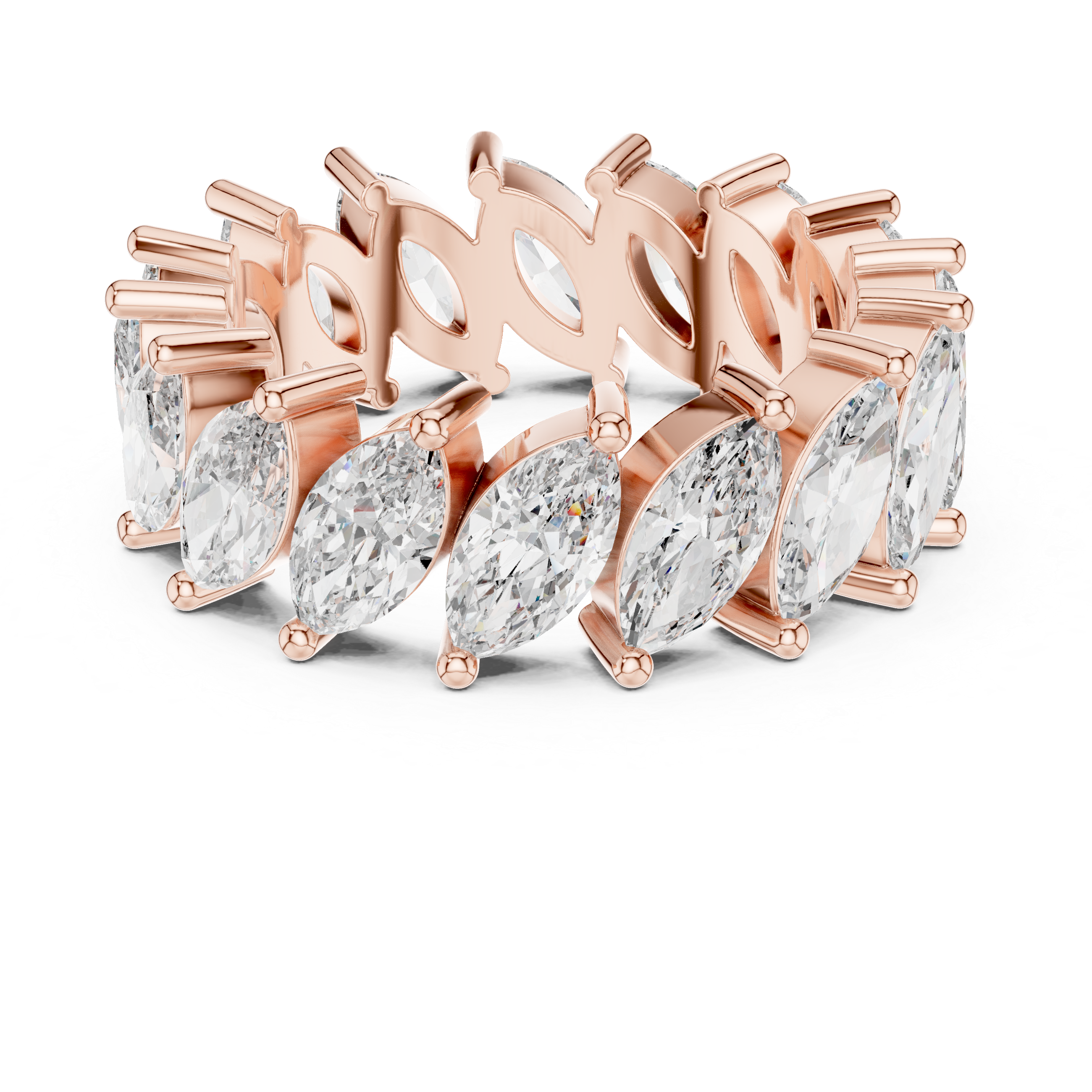 Marquise Cut Brilliant Moissanite VVS1 Eternity Band