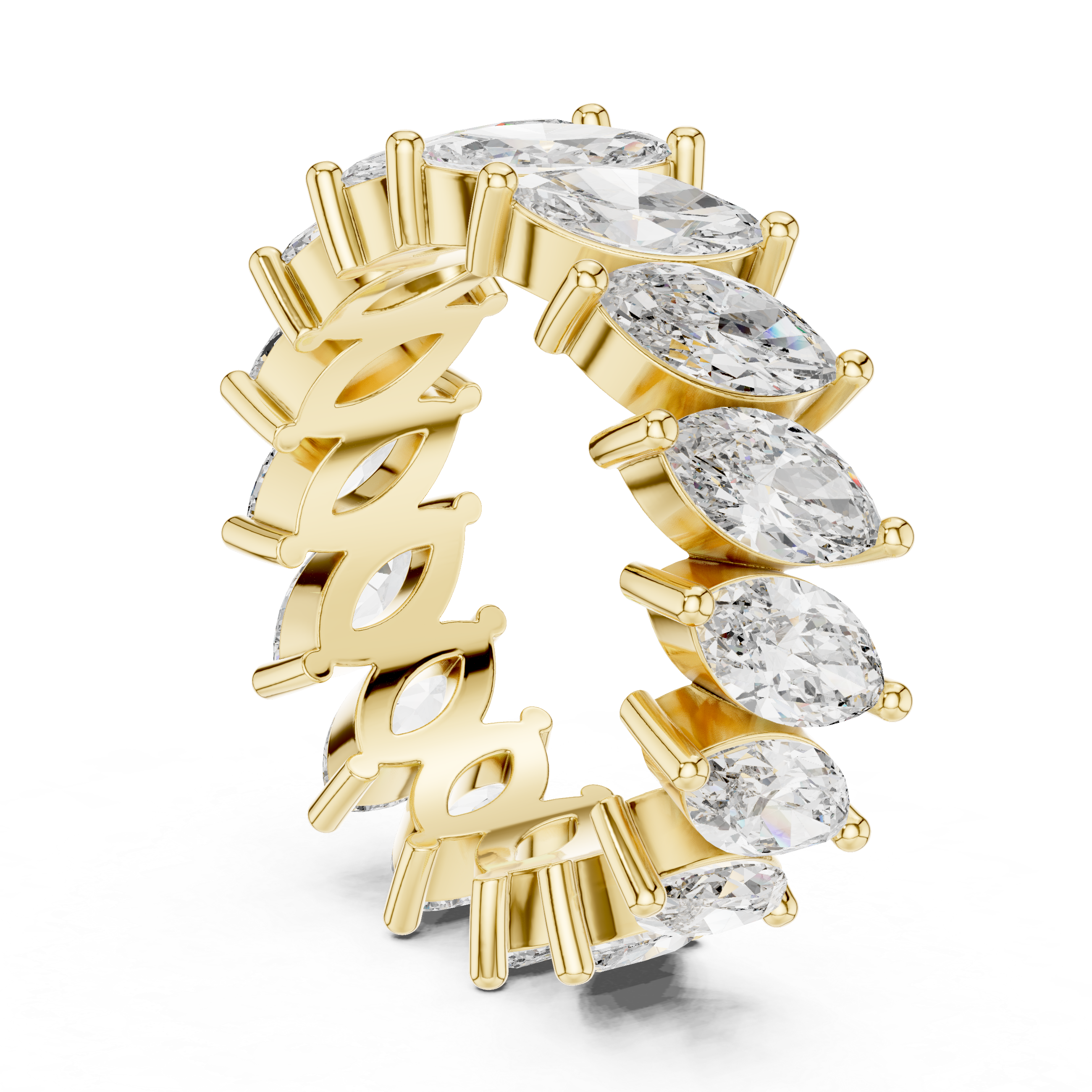 Marquise Cut Brilliant Moissanite VVS1 Eternity Band