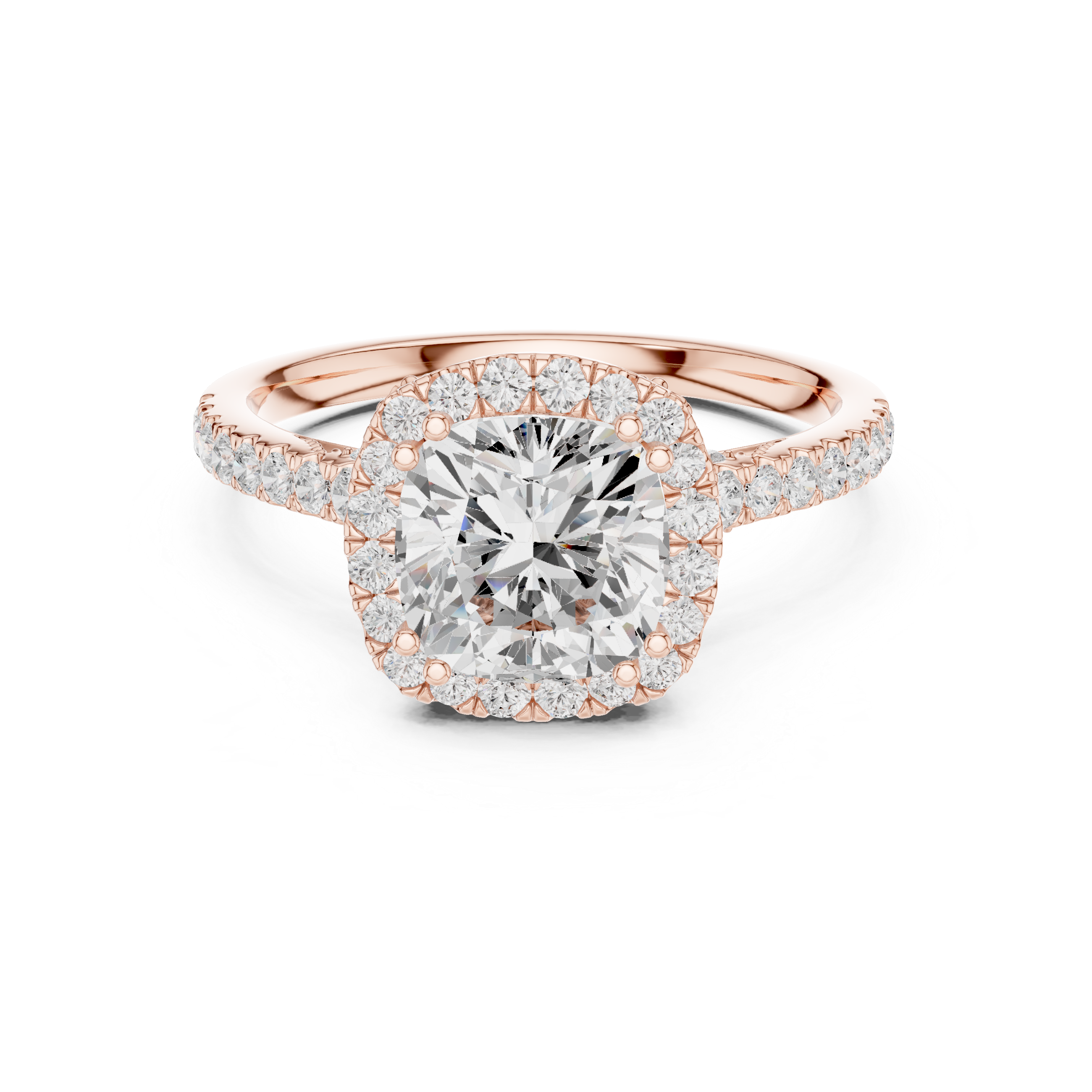 Cushion And Round Cut Brilliant Moissanite VVS1 Eternity Engagement Ring