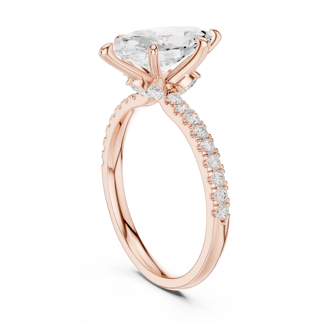 Marquise And Round Cut Brilliant Moissanite VVS1 Eternity Engagement Ring