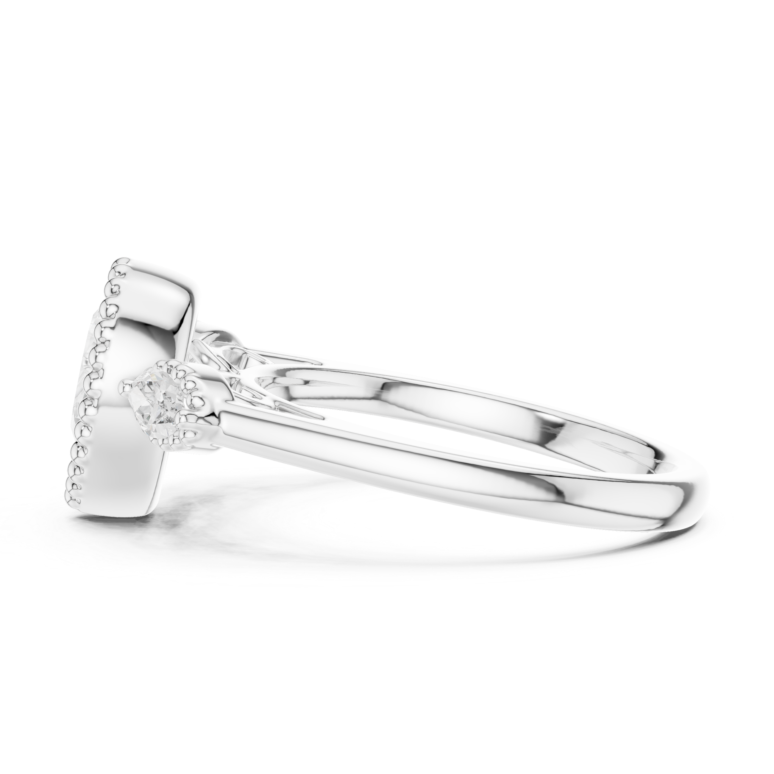 Pear And Marquise Cut Brilliant Moissanite VVS1 Eternity Engagement Ring
