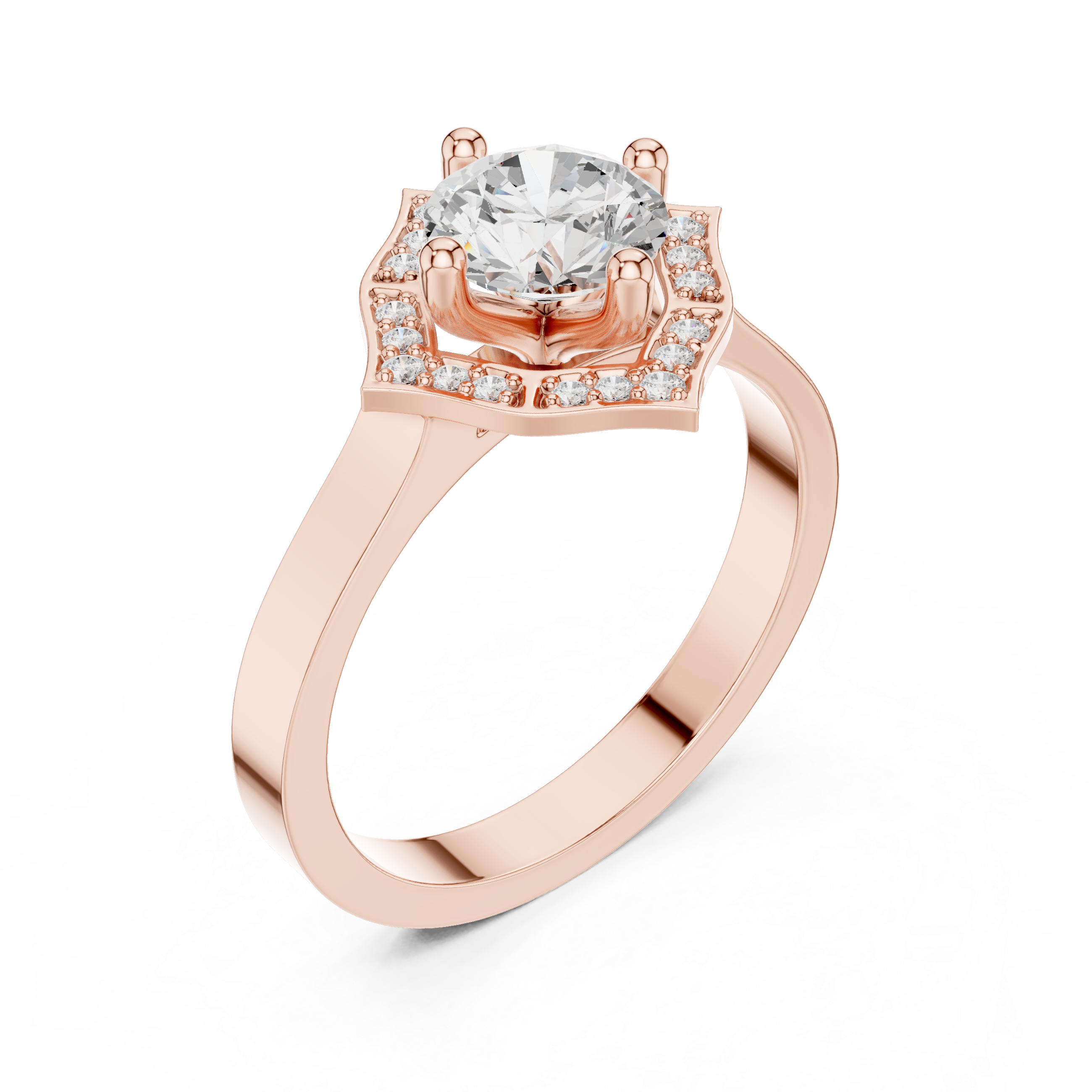Round Cut Brilliant Moissanite VVS1 Eternity Engagement Ring