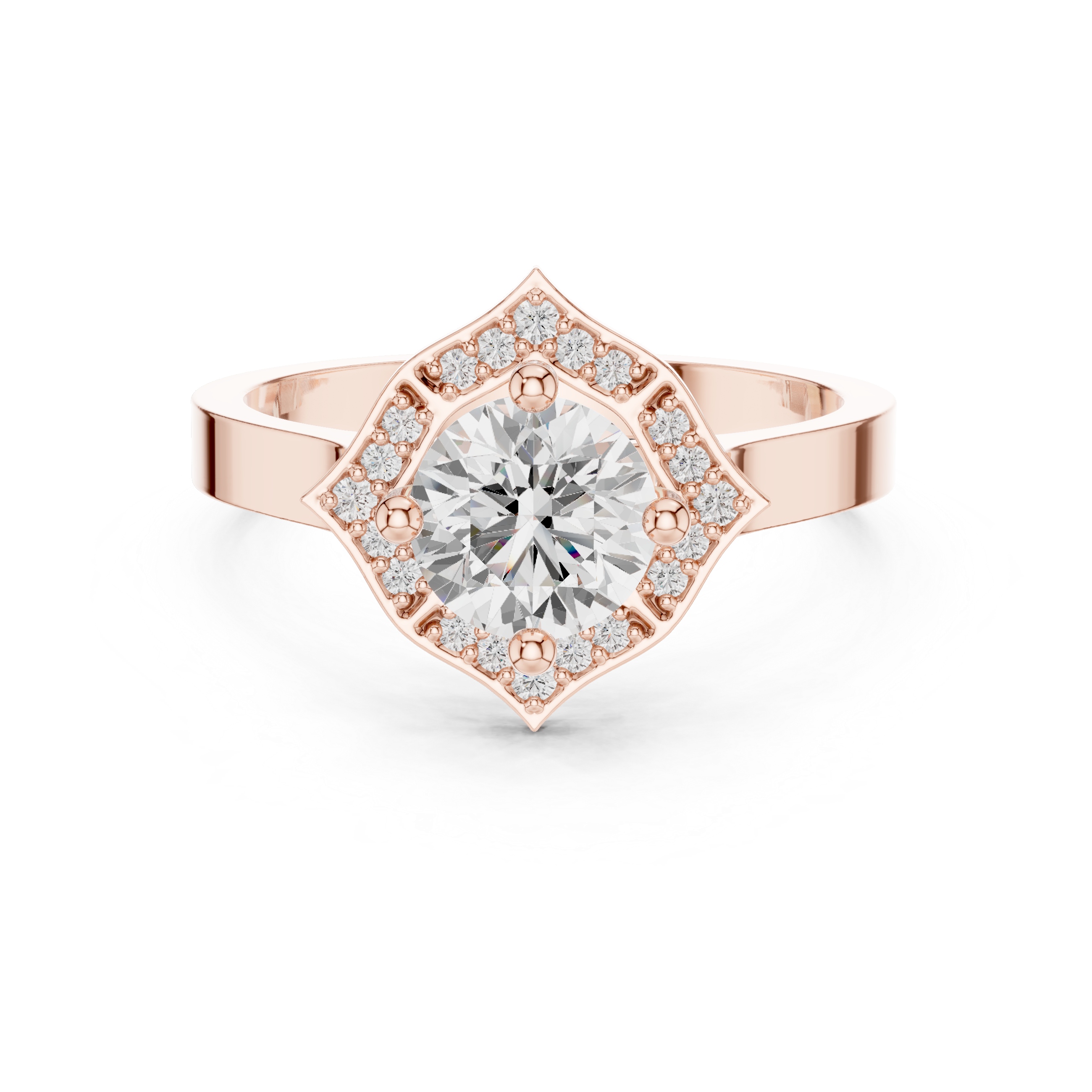 Round Cut Brilliant Moissanite VVS1 Eternity Engagement Ring