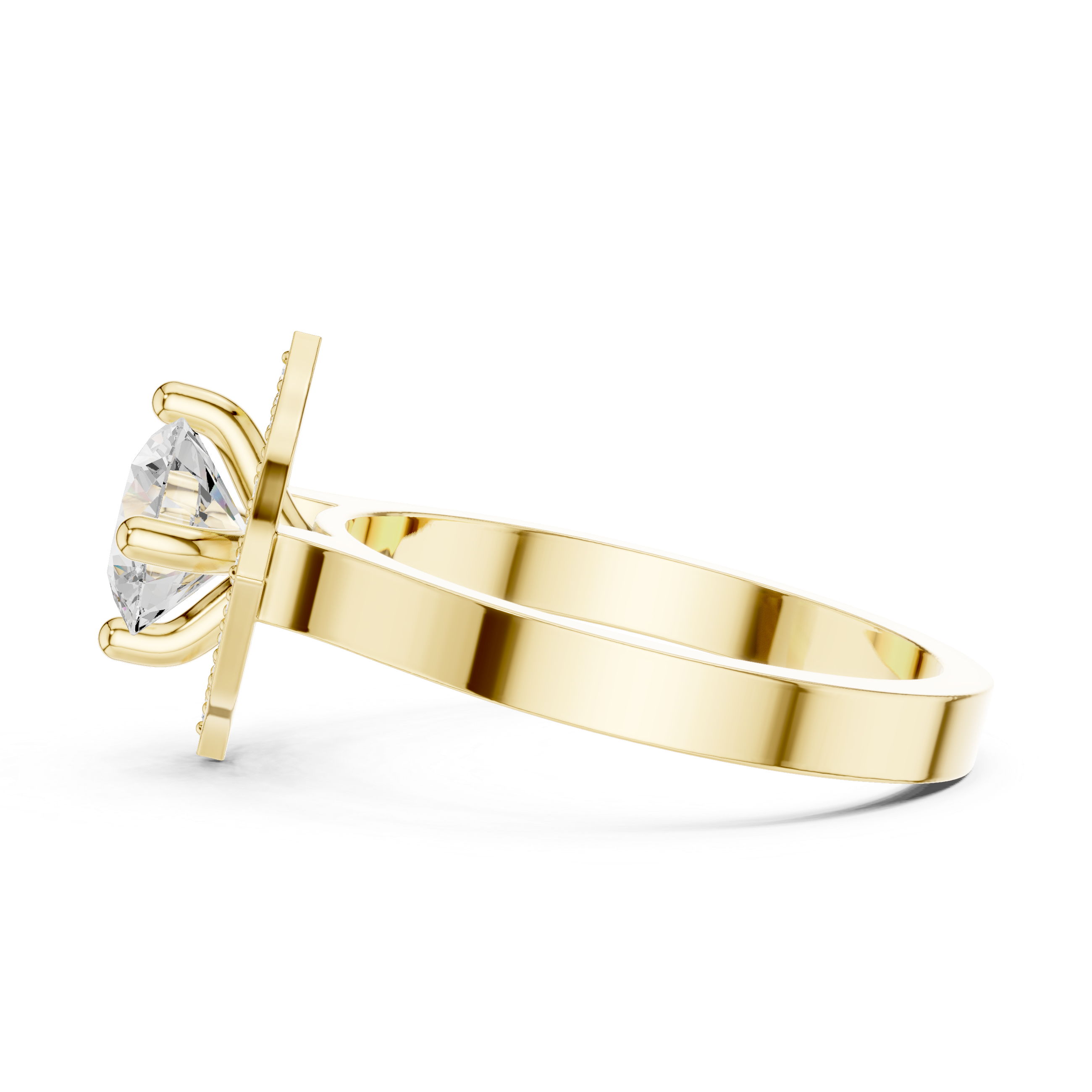 Round Cut Brilliant Moissanite VVS1 Eternity Engagement Ring
