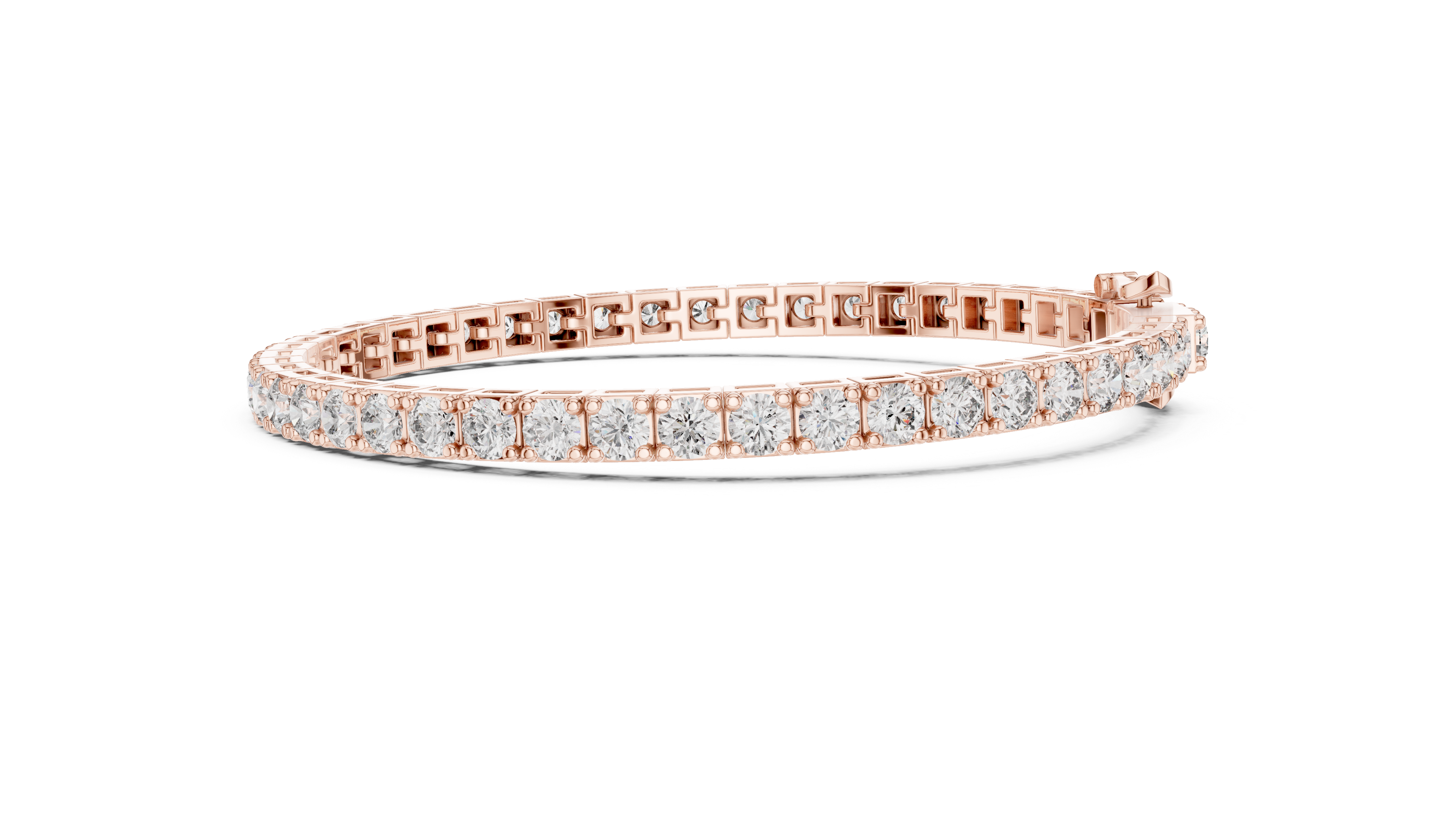 White Gold Slim Moissanite Tennis Bracelet – Minimal Round Cut Shine