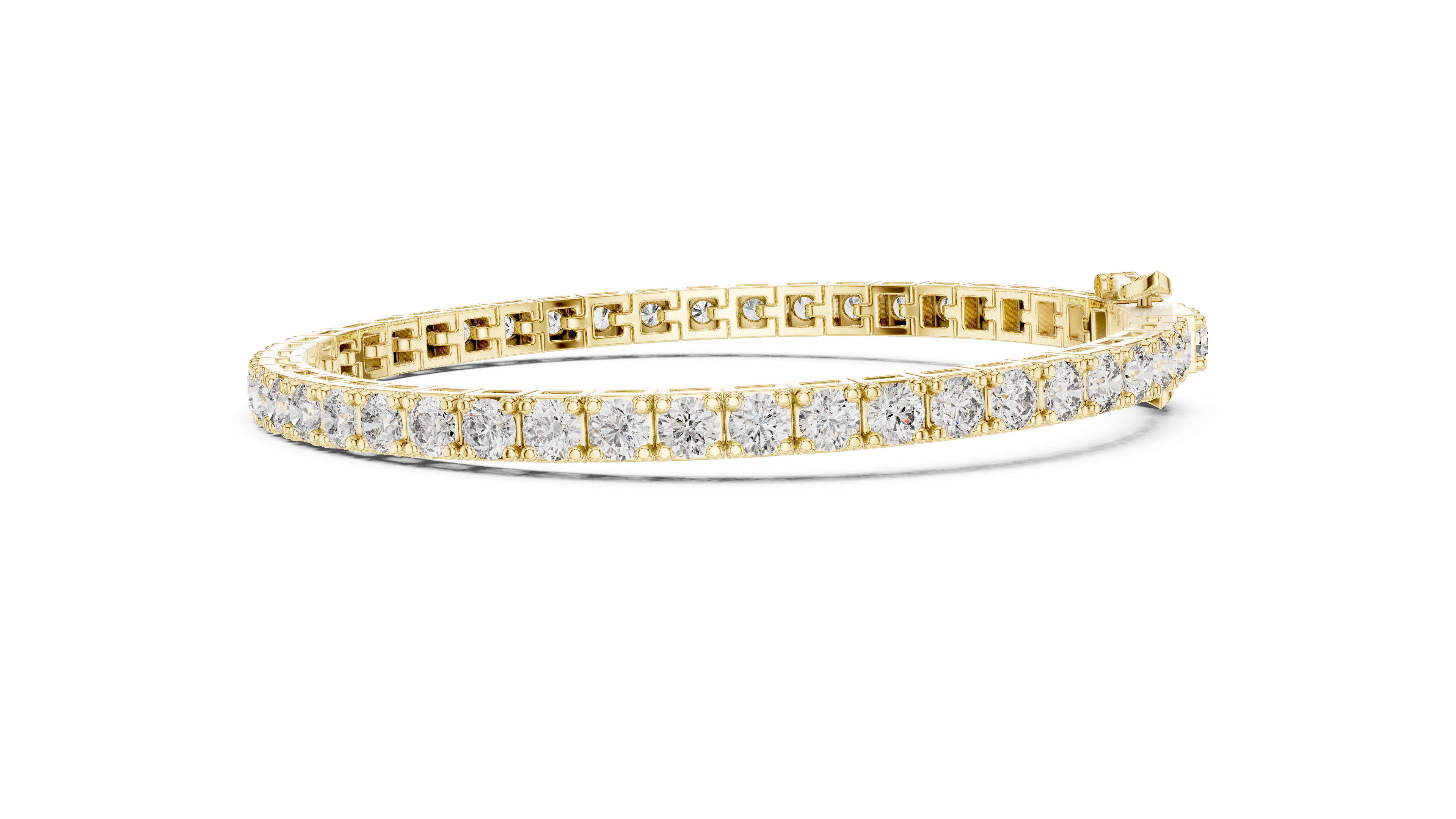 White Gold Slim Moissanite Tennis Bracelet – Minimal Round Cut Shine