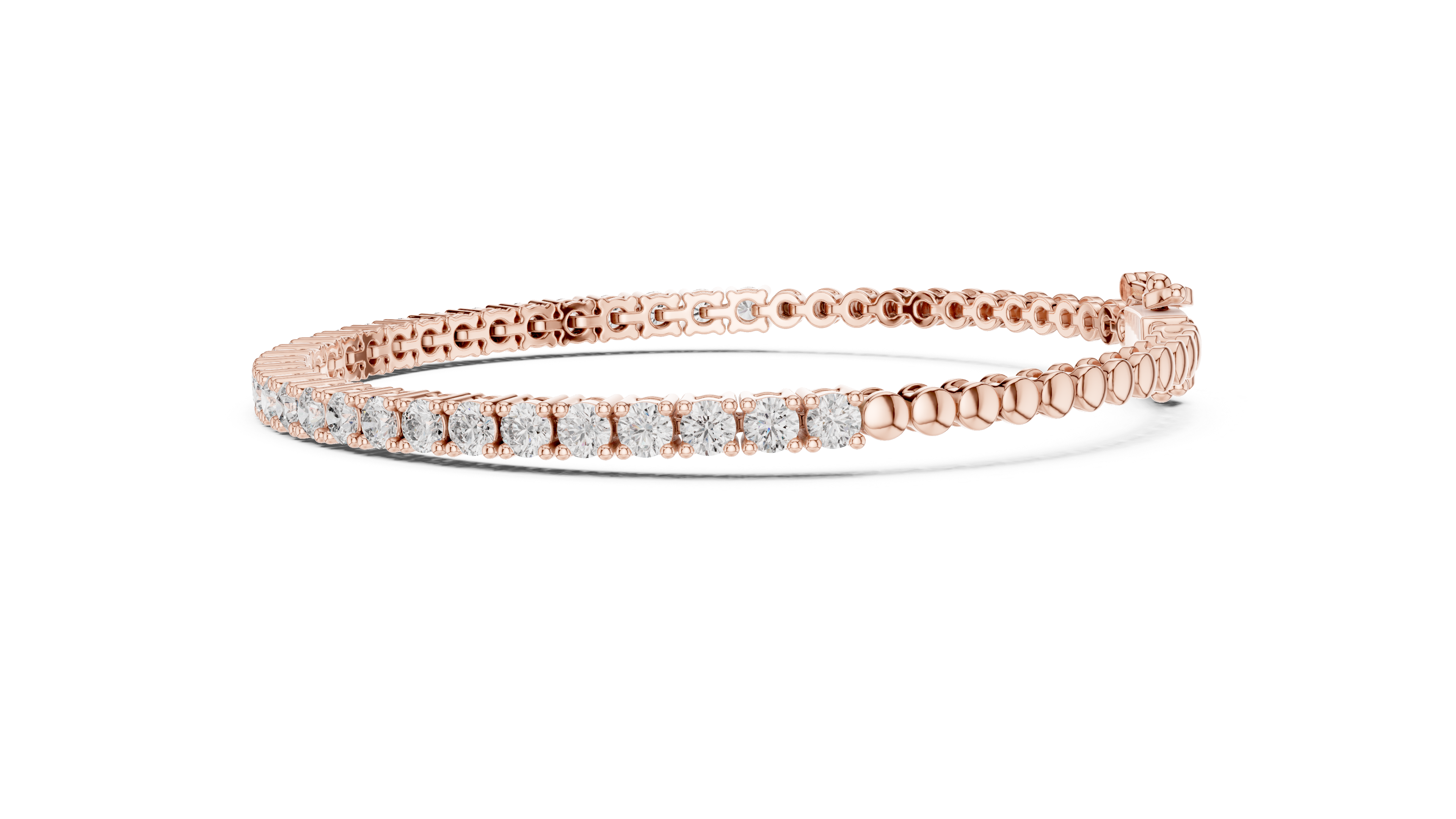Round White Gold Moissanite Tennis Bracelet – Round-Cut