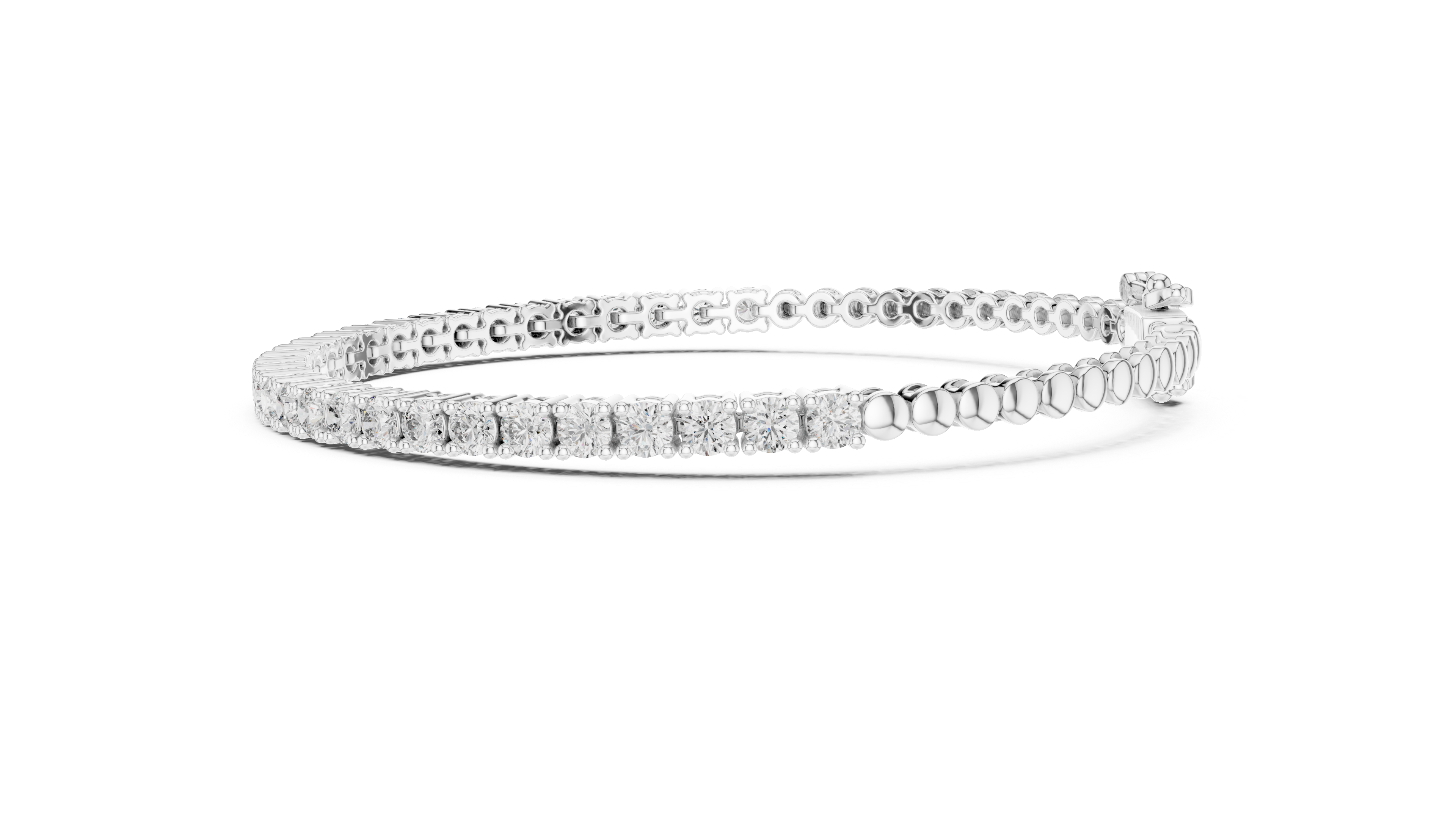 Round Yellow Gold Moissanite Tennis Bracelet – Slim Round-Cut Sparkle