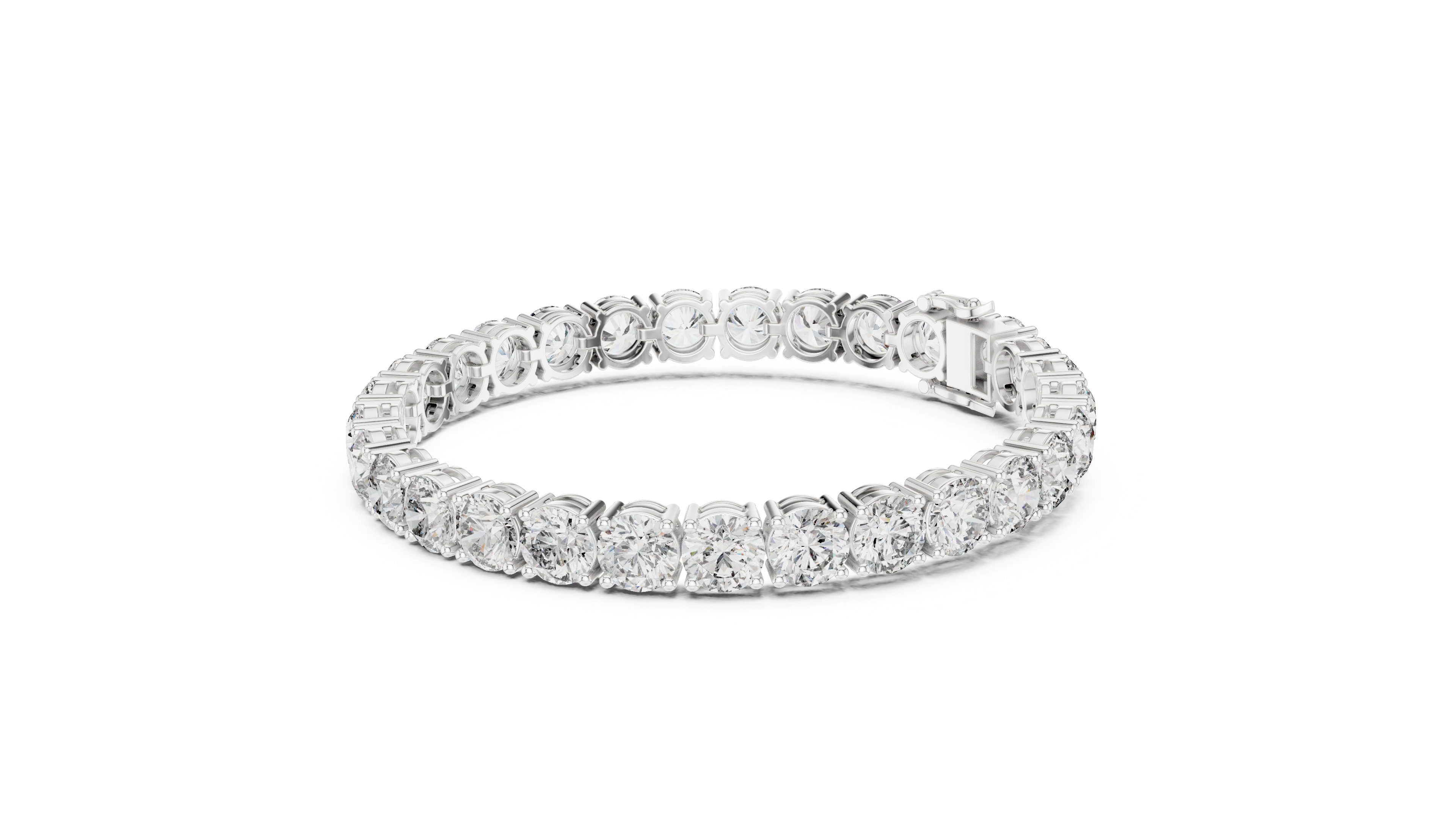 Round Rose Gold Moissanite Tennis Bracelet – Premium Round-Cut Brilliance