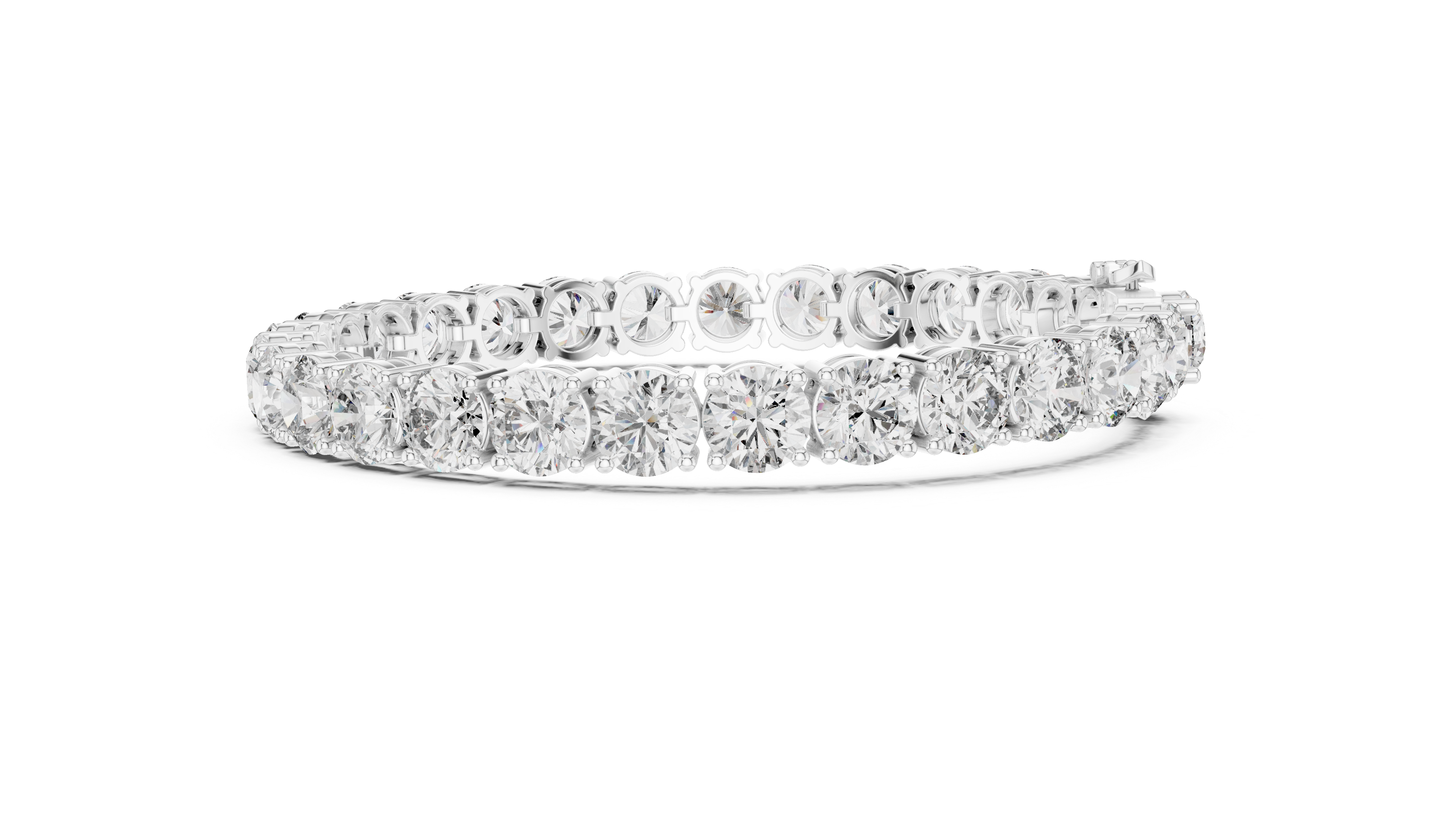 Round Rose Gold Moissanite Tennis Bracelet – Premium Round-Cut Brilliance