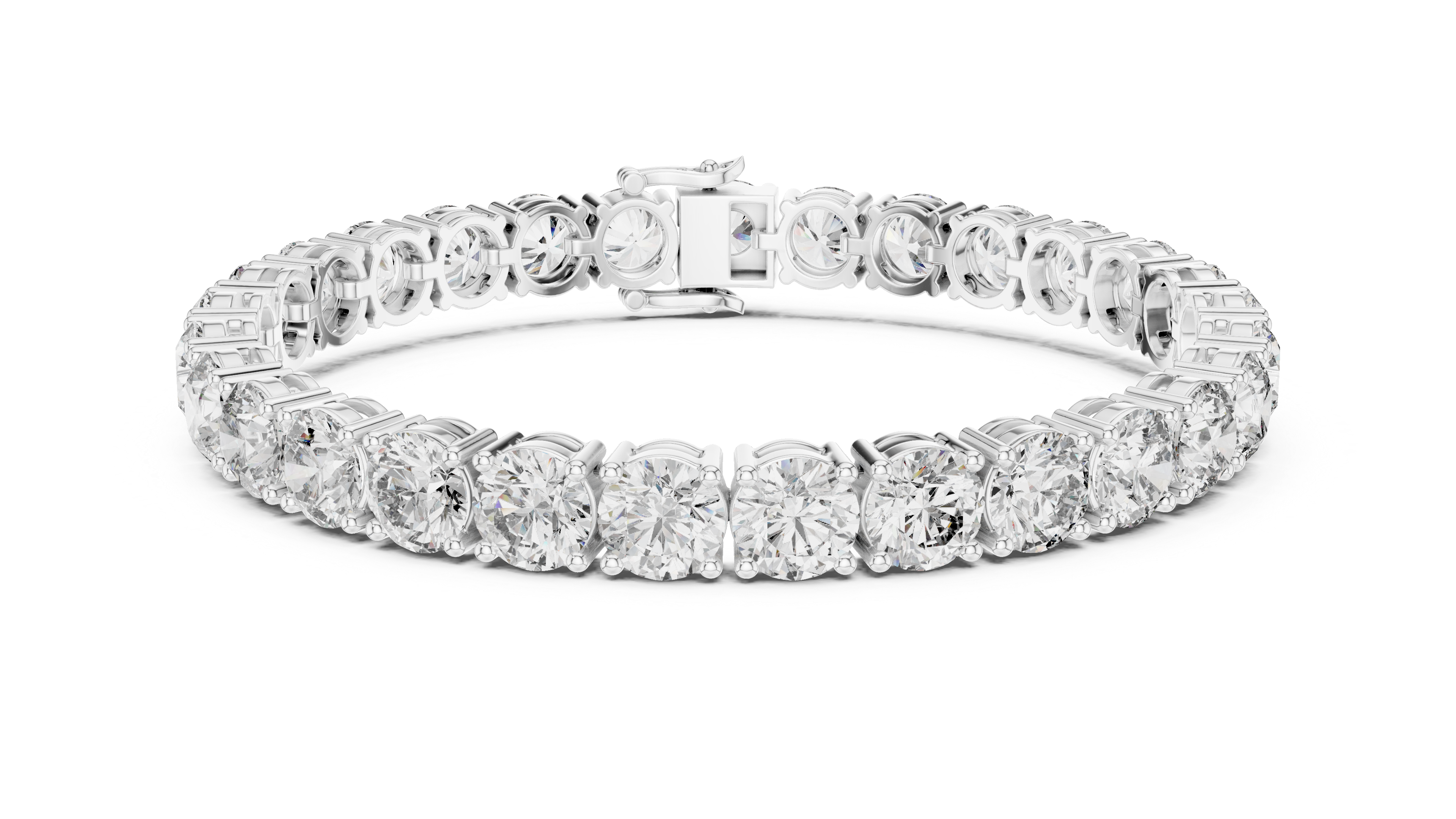 Round Rose Gold Moissanite Tennis Bracelet – Premium Round-Cut Brilliance